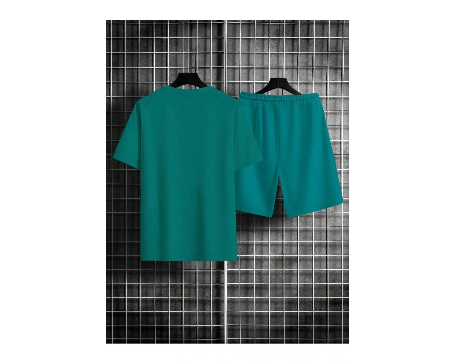 Manfinity Homme Erkek Harfli Grafik Bel Şortu Tişört ve Şort Takımı