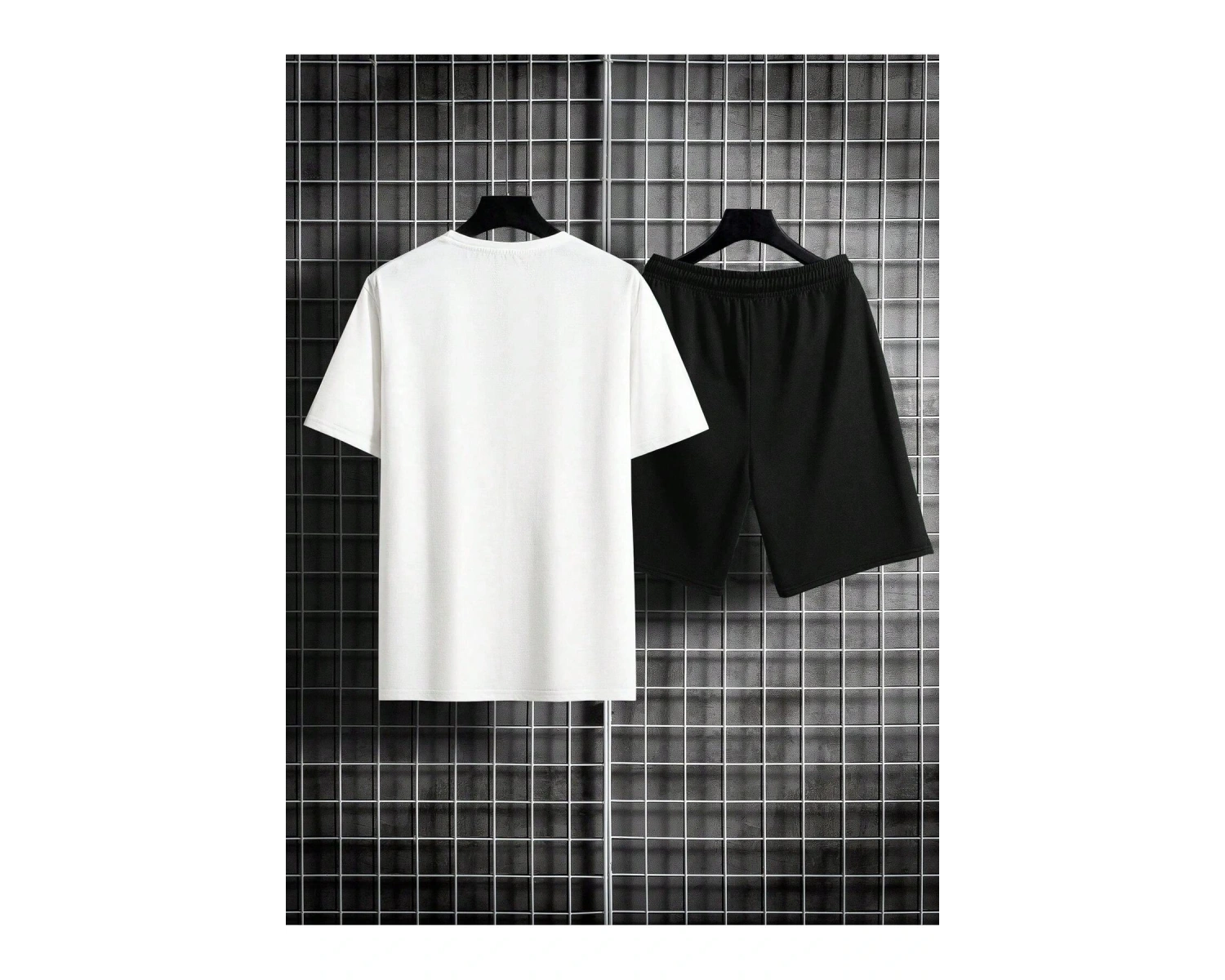 Manfinity Homme Erkek Mektup ollu Günlük Tişört Ve Şort Takımı