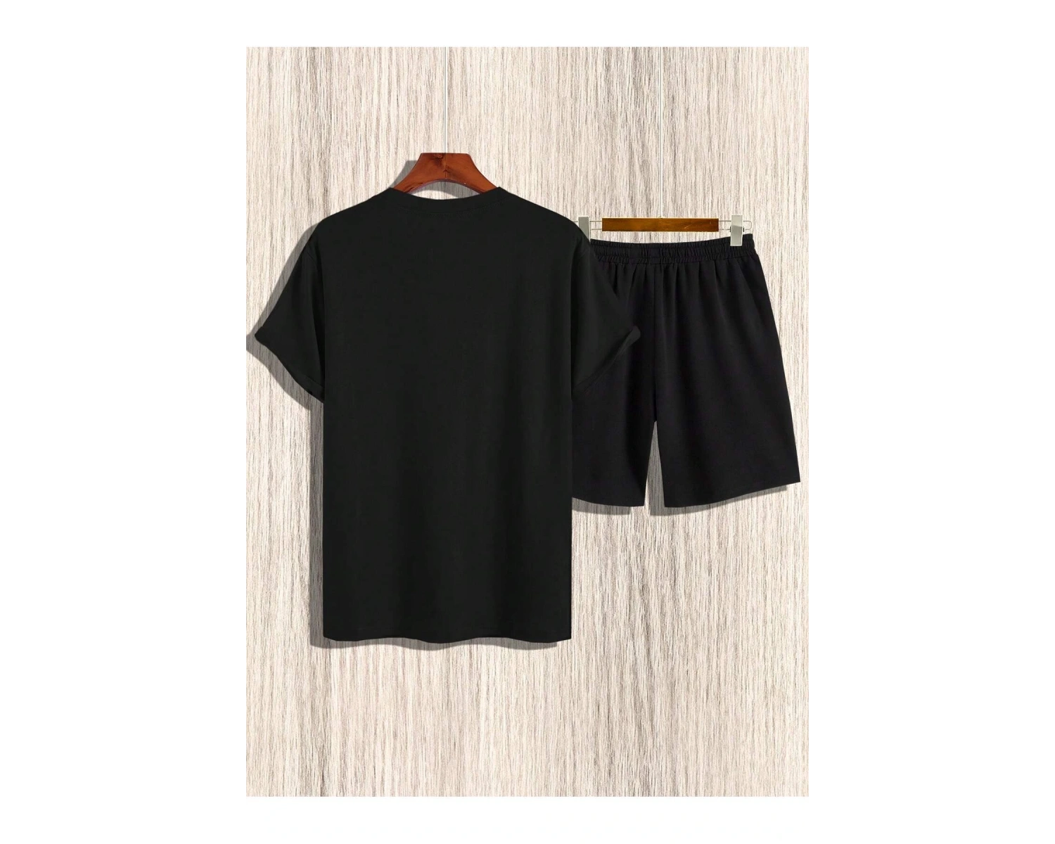 Manfinity Homme Erkek Yazlık Mektup Grafik Kısa Kollu Tişört Ve Şort Takımı