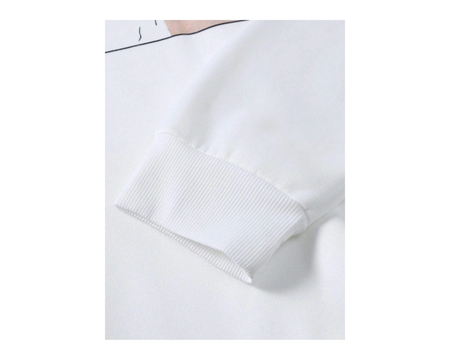 Manfinity Homme Hand Print Drop Shoulder Sweatshirt Beyaz