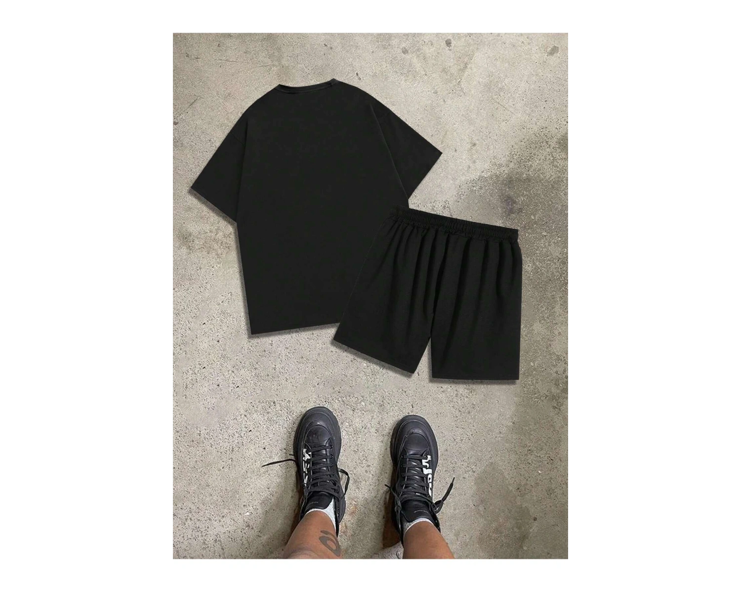 Manfinity Hypemode 2 Adet/Takım Örme Erkek Kısa Kollu Tişört Ve Şort Takımı