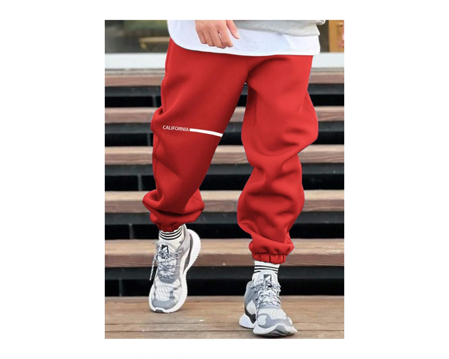 Manfinity Hypemode Erkek Harf Grafik İpli Bel Eşofman Altı