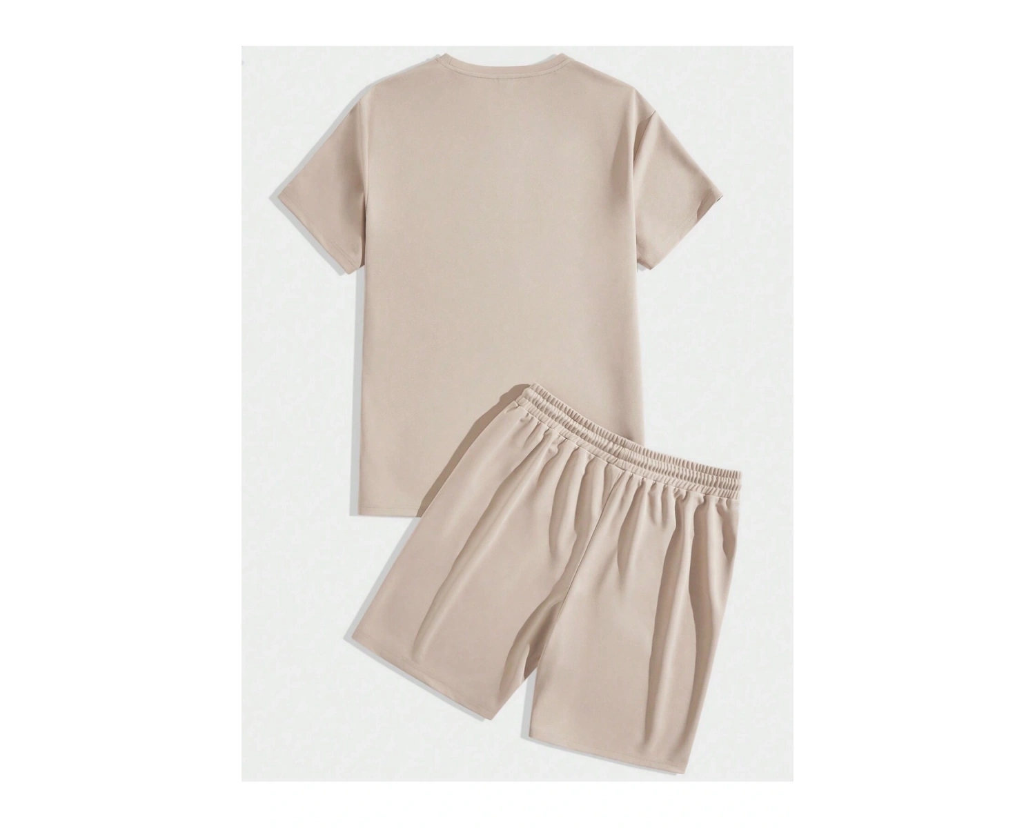 Manfinity Hypemode Erkek Mektup ollu Günlük Tişört Ve Şort Takımı