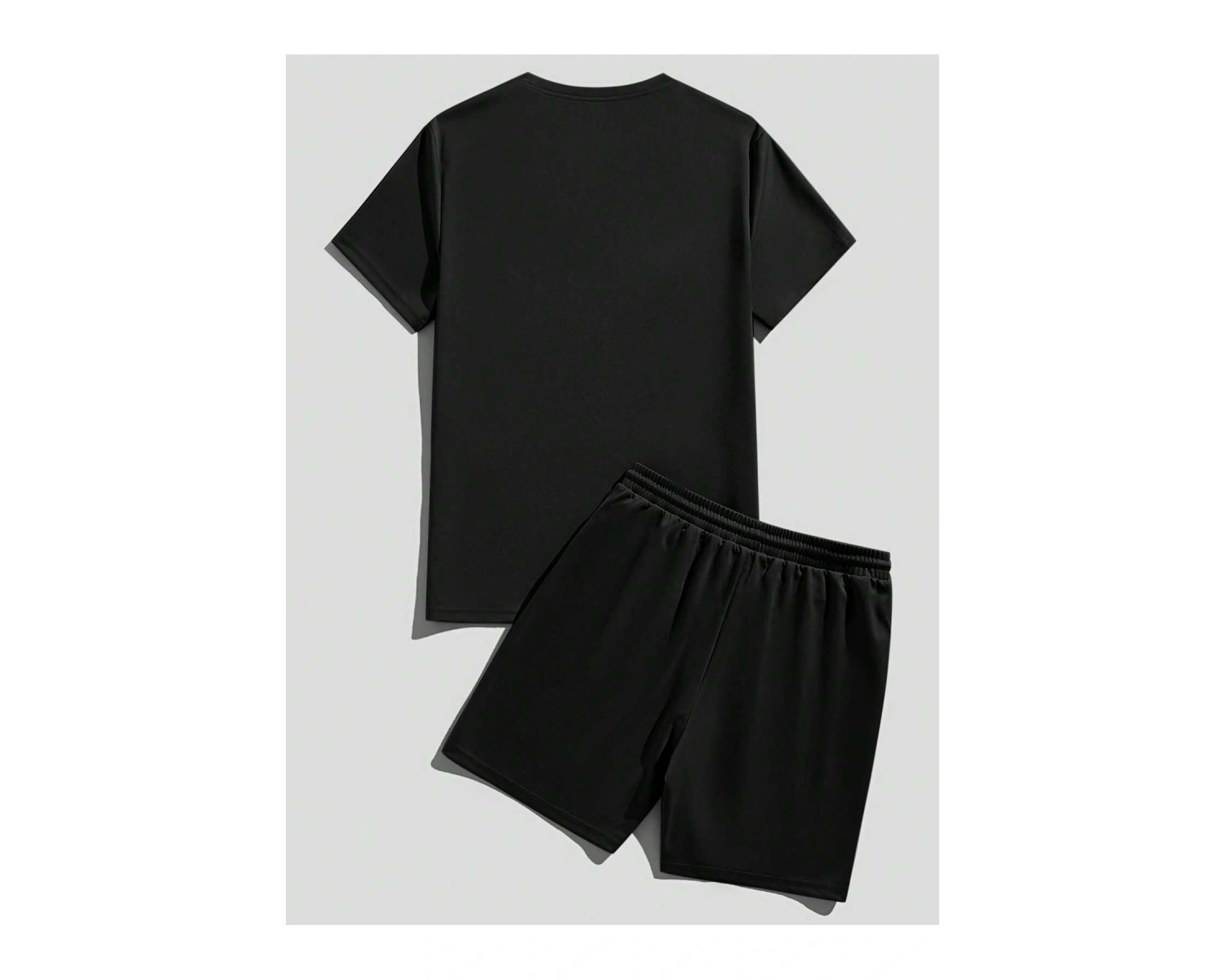 Manfinity Hypemode Erkek Mektup ollu Günlük Tişört Ve Şort Takımı