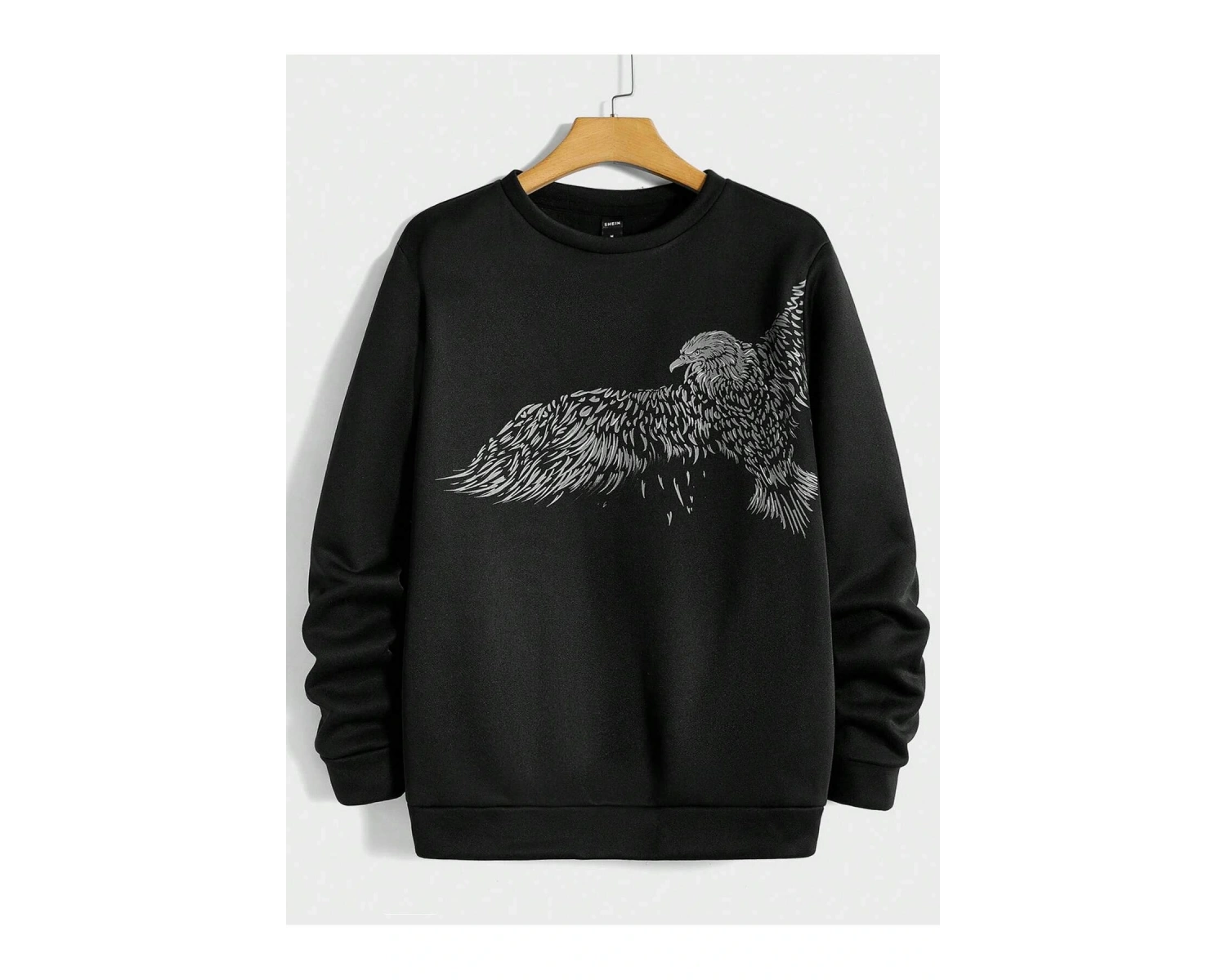 Manfinity LEGND Eagle Print Sweatshirt Siyah