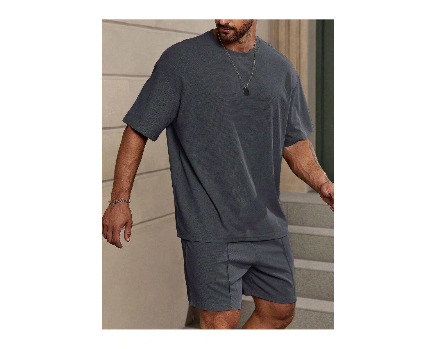 Manfinity RelaxMax Loose Fit Erkek Düz Bel Şortu
