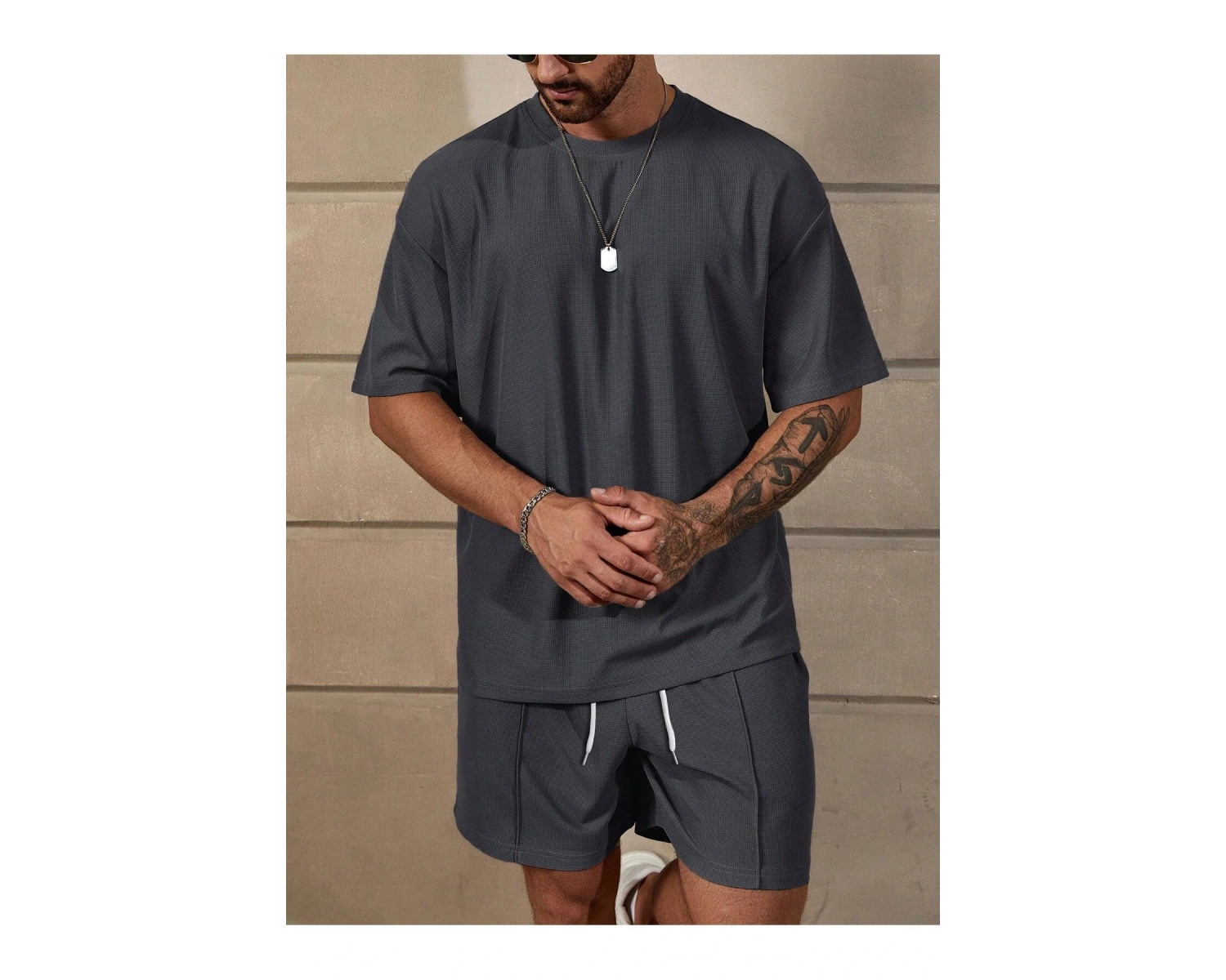 Manfinity RelaxMax Loose Fit Erkek Düz Bel Şortu