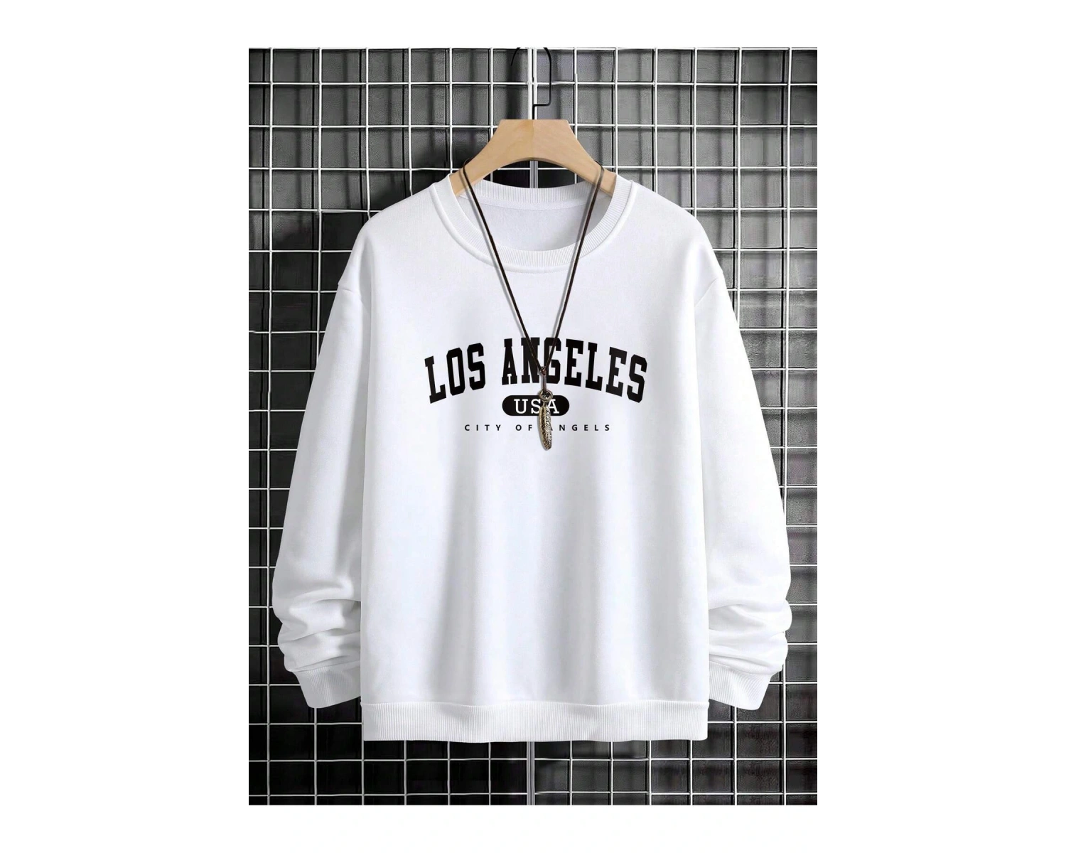 Manfinity Sporsity Letter Graphic Drop Shoulder Sweatshirt Beyaz
