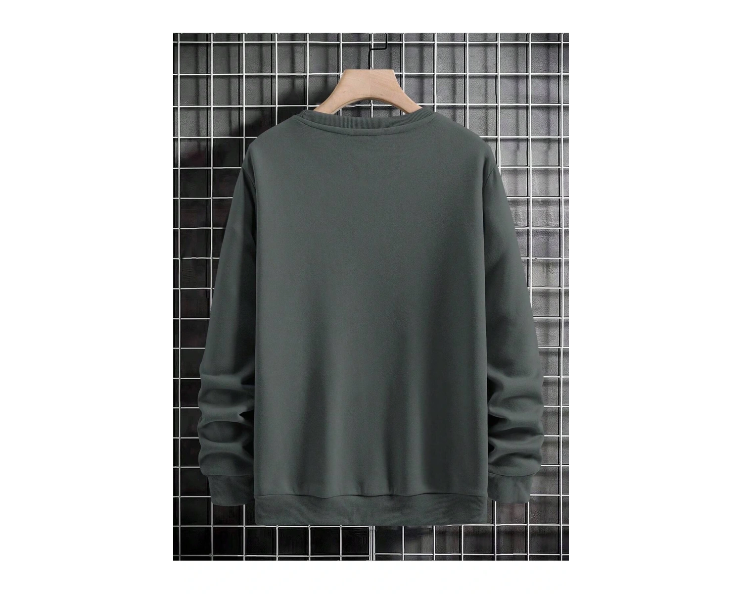 Manfinity Sporsity Letter Graphic Lined Sweatshirt Gri