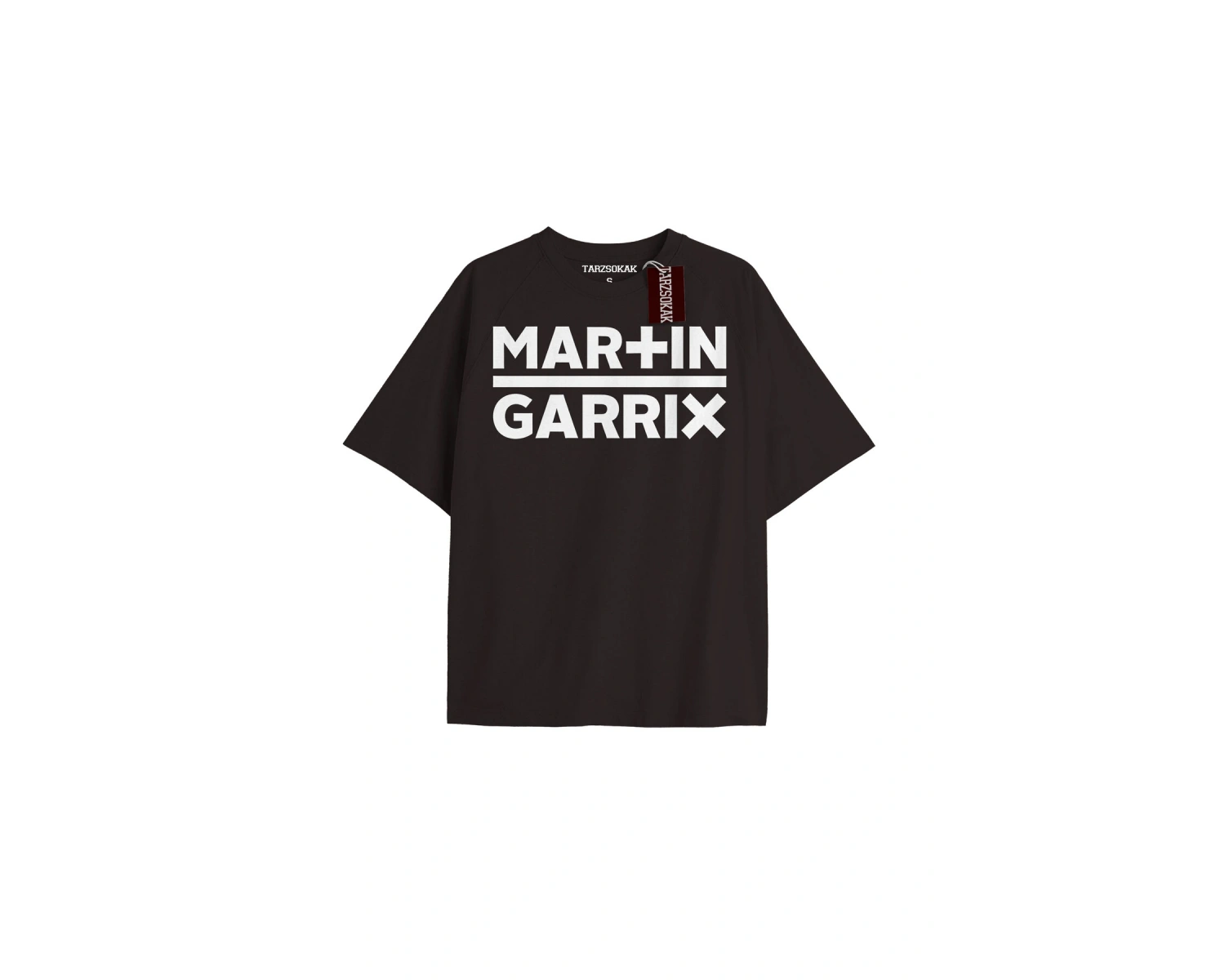 MARTIN GARRI Unisex Oversize Yazılı Tshirt SİYAH