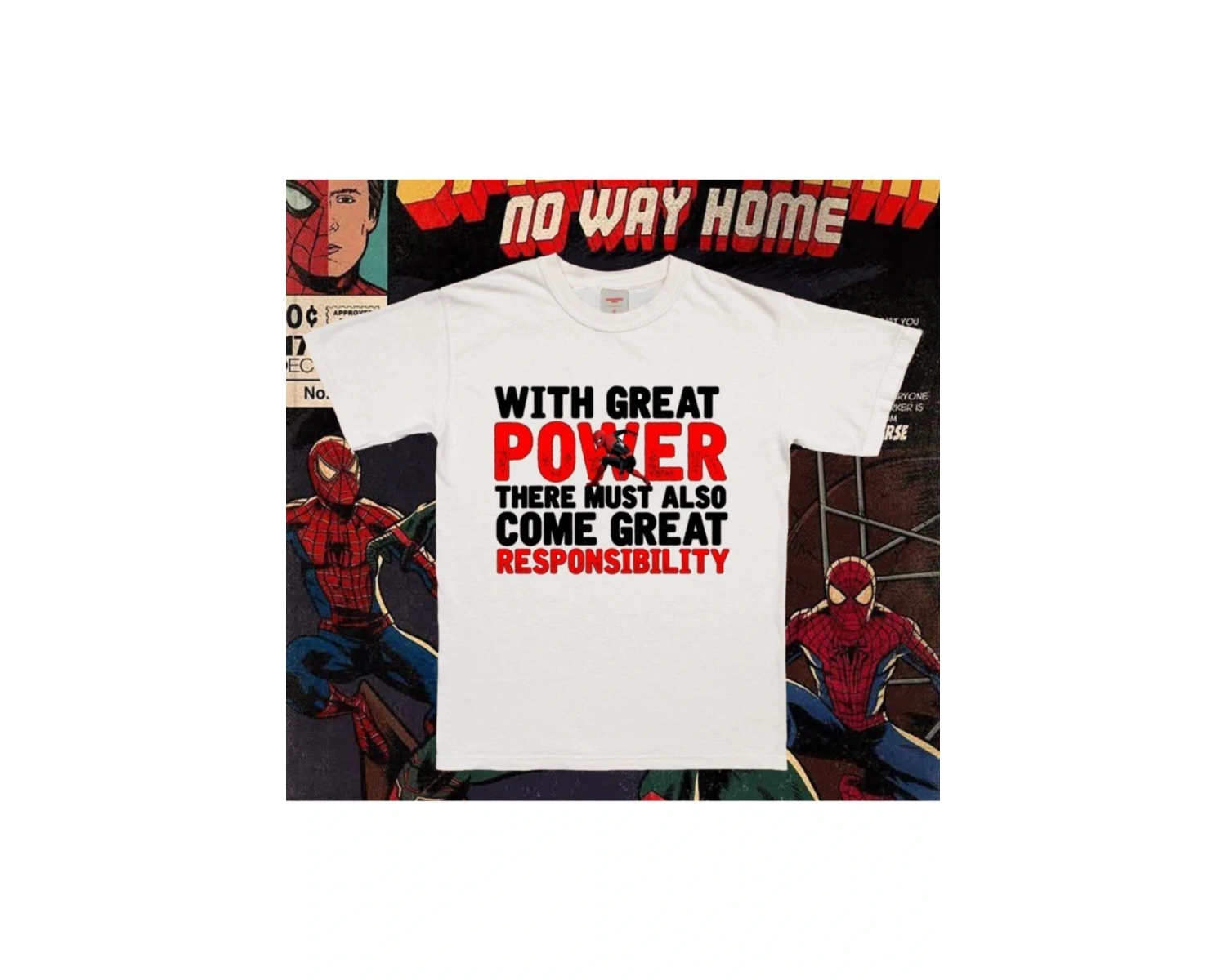 Marvel Spiderman No Way Home Great Power Tshirt