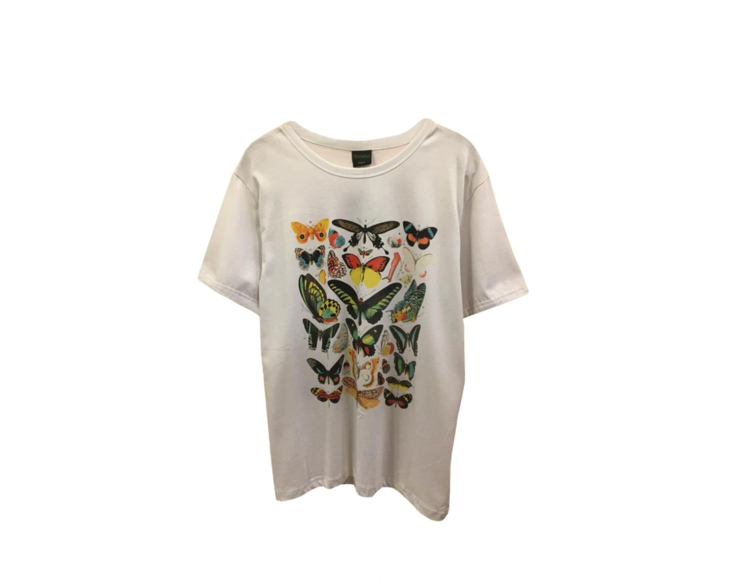 MAVİ Unisex Beyaz Kelebek Baskılı Tişört KLBK85612