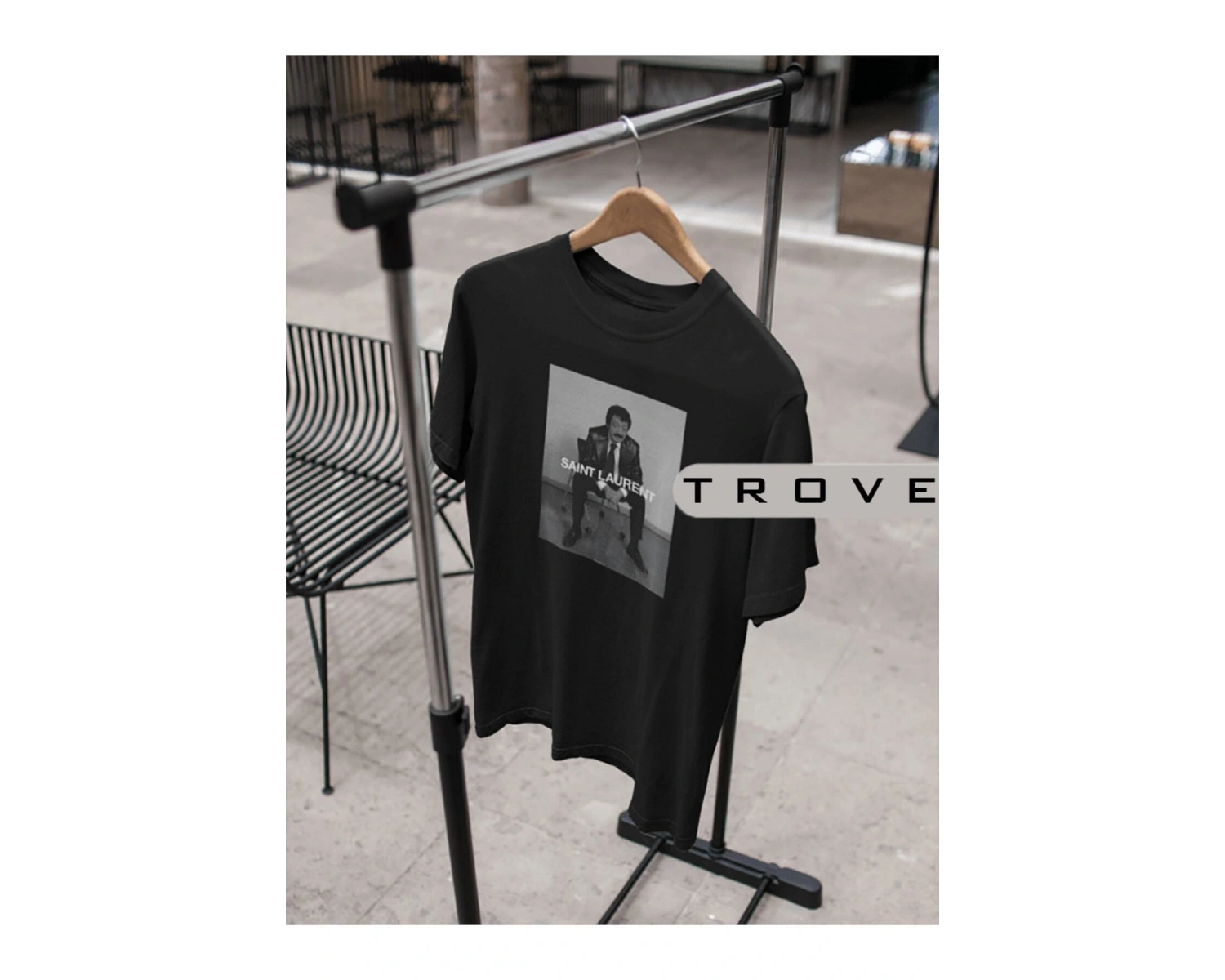 MAVİ Unısex Kadın Erkek Müslüm Gürses Tasarım Katalog %100 Pamuk Baskılı Siyah Beyaz T-shirt