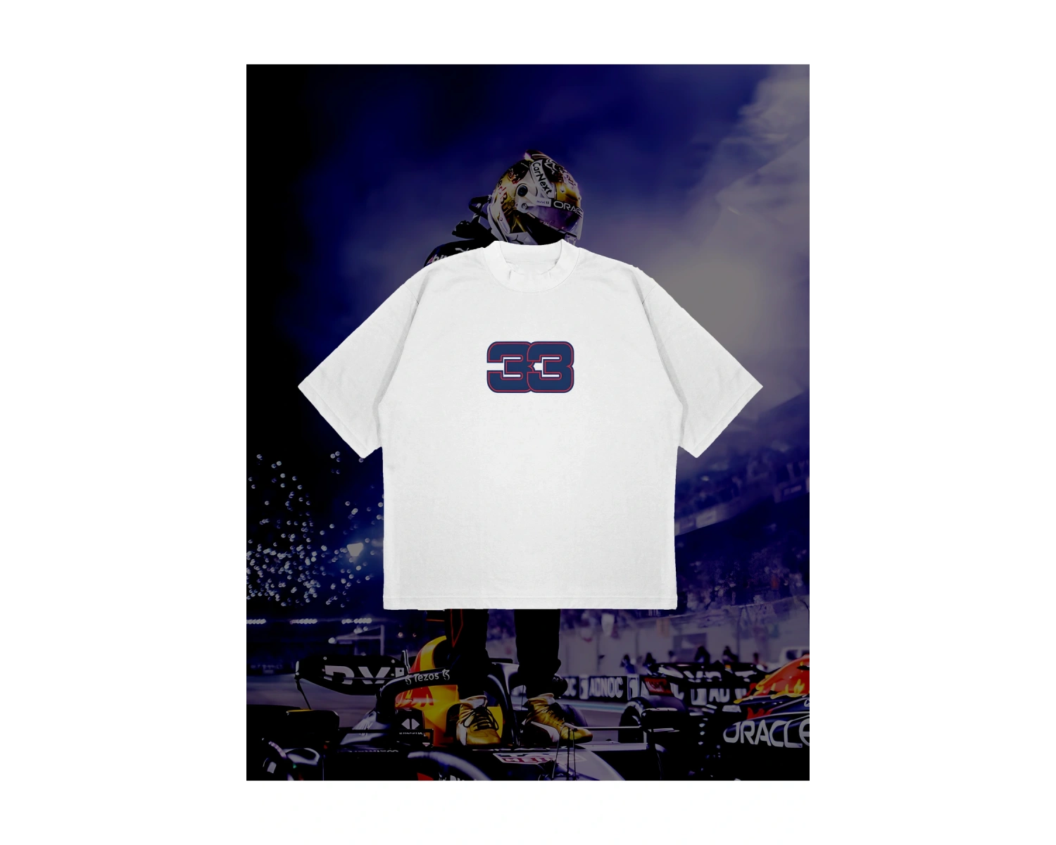 Max Verstappen Baskılı Oversize Unisex Pamuklu Nefes Alan Kalın Kumaşlı