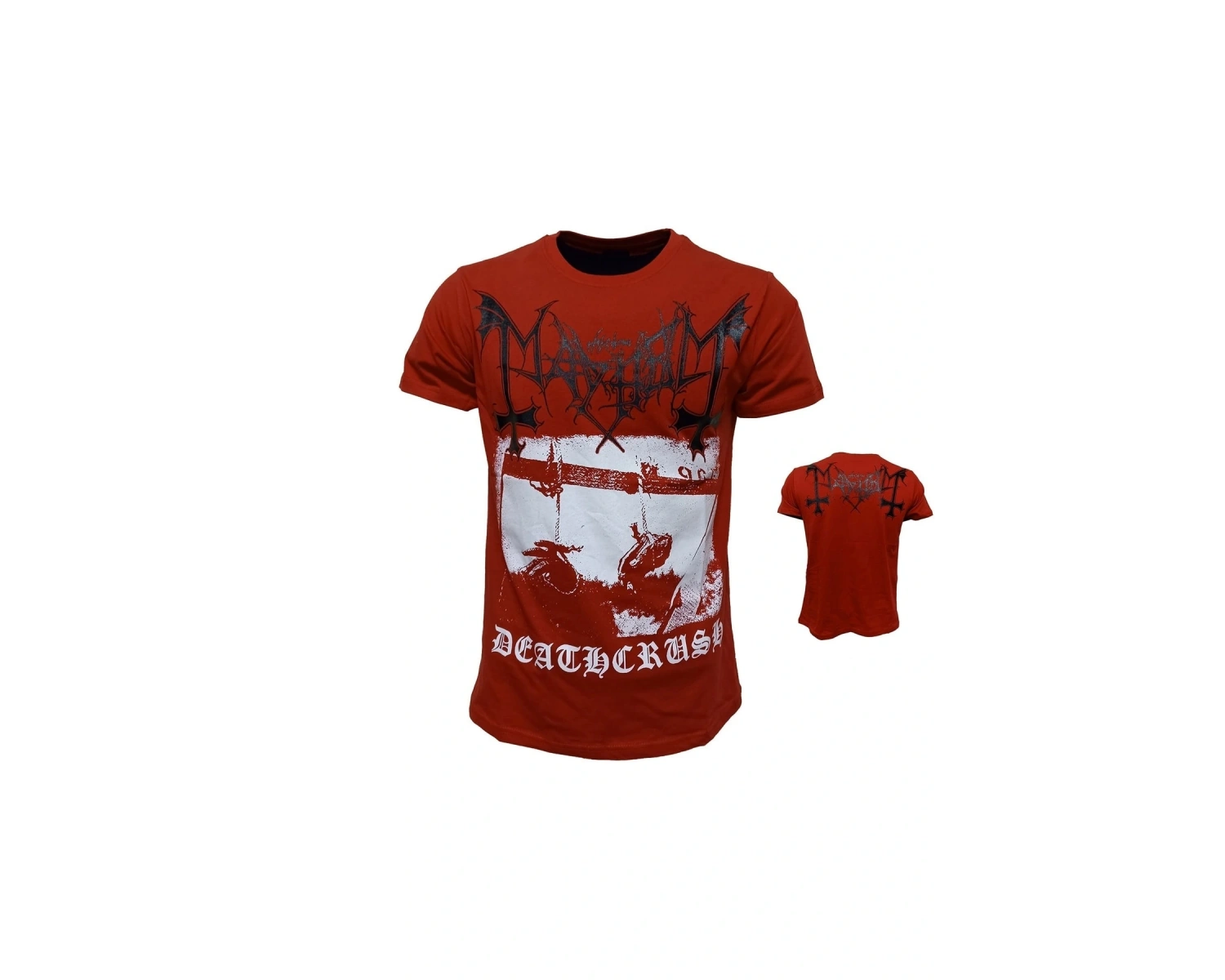 Mayhem Death Crush Red Metal Band Baskılı Penye Tişört