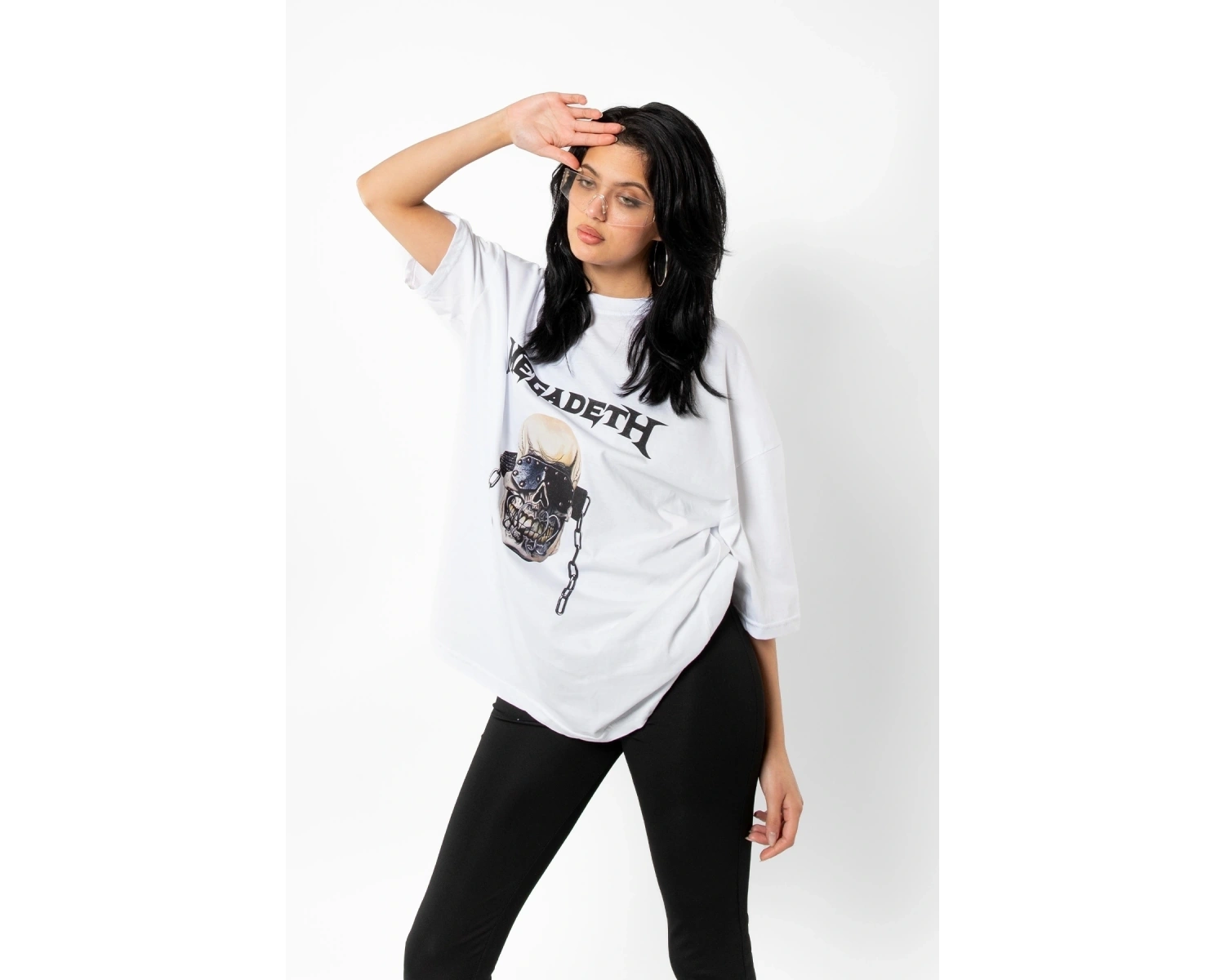 Megadeth Baskılı Beyaz Unisex Oversize