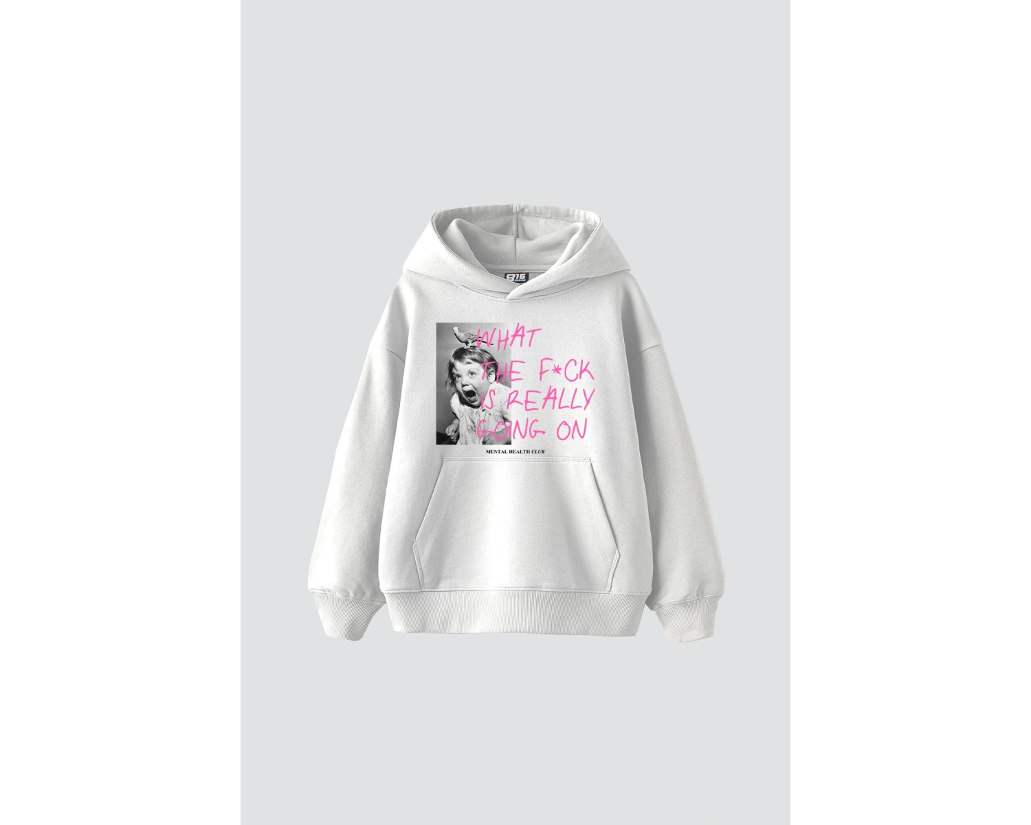 Mental Health Baskılı Oversize Unisex Beyaz