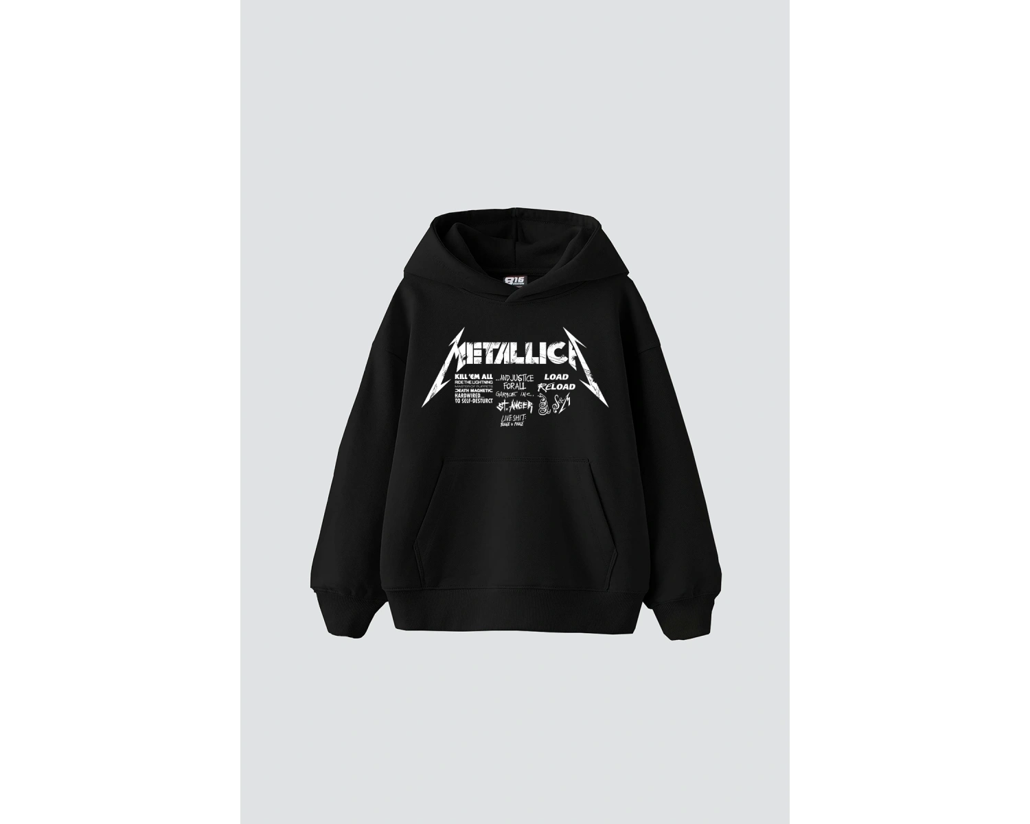 Metallica Road Reload Baskılı Oversize Unisex Beyaz