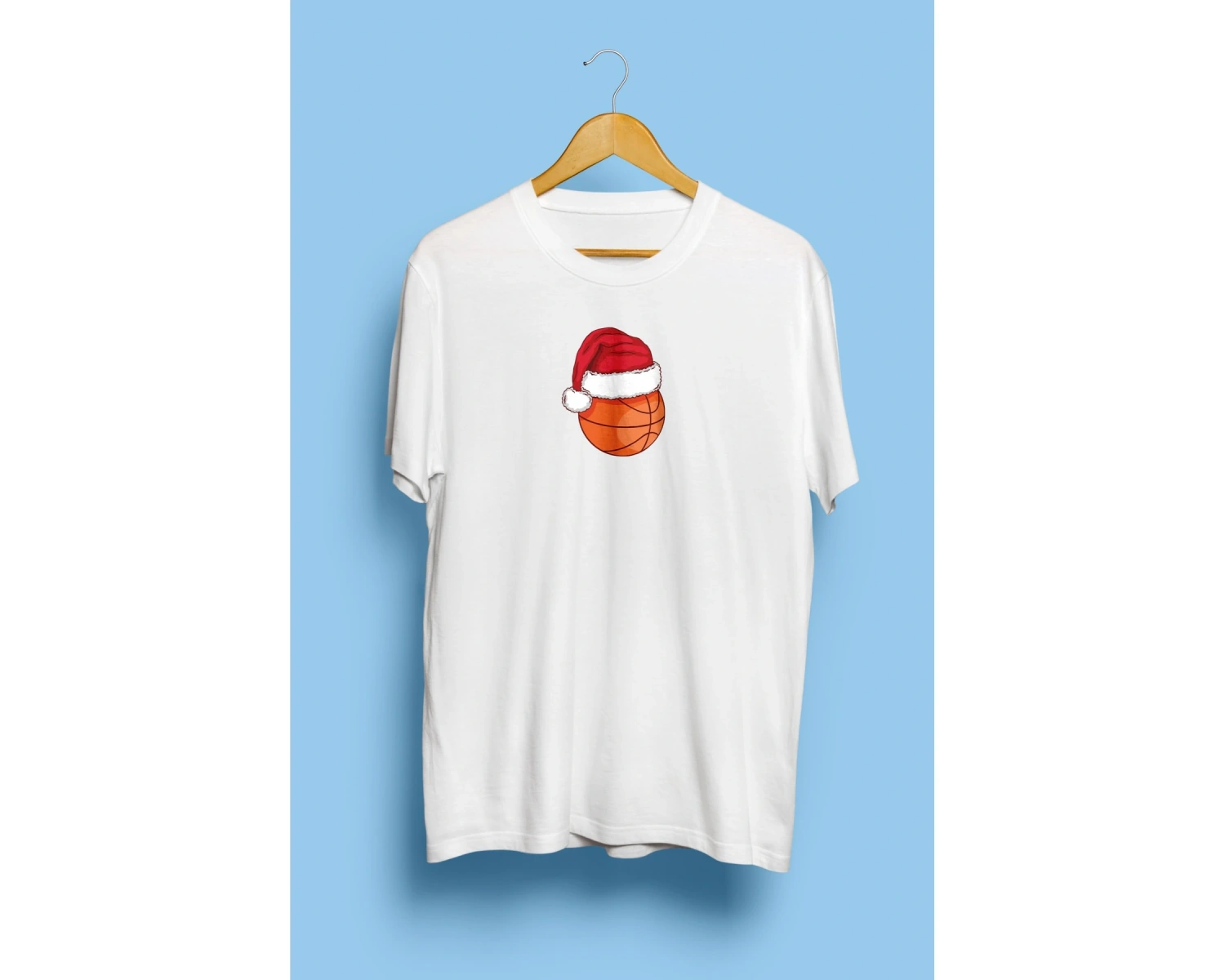 Minimalist Basketbol Topu Oyuncu Basketbolcu Yılbaşı Yenilik Yeni Sene Tasarım Baskılı Unisex Tişört