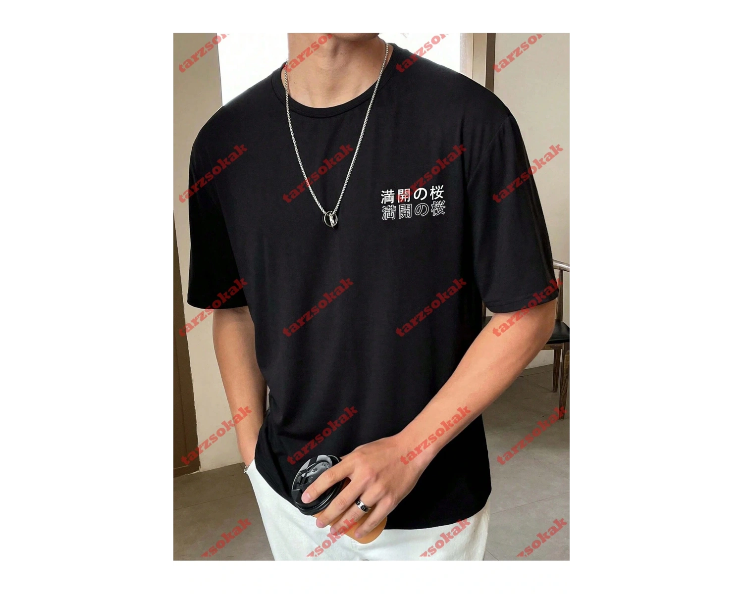 Model 3176 Erkek Yazlık Yuvarlak Yaka Kısa Kollu Günlük Tişört, Yaz