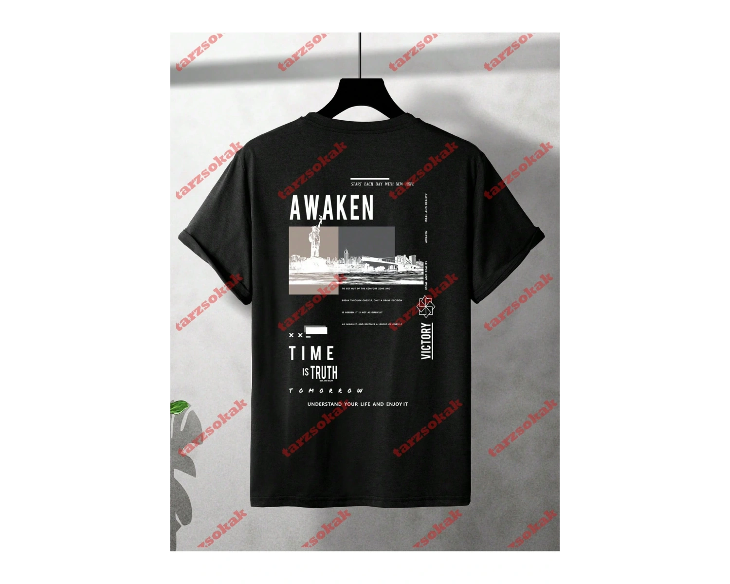 Model 3179 Erkek Yazlık Yuvarlak Yaka Kısa Kollu Günlük Tişört, Yaz