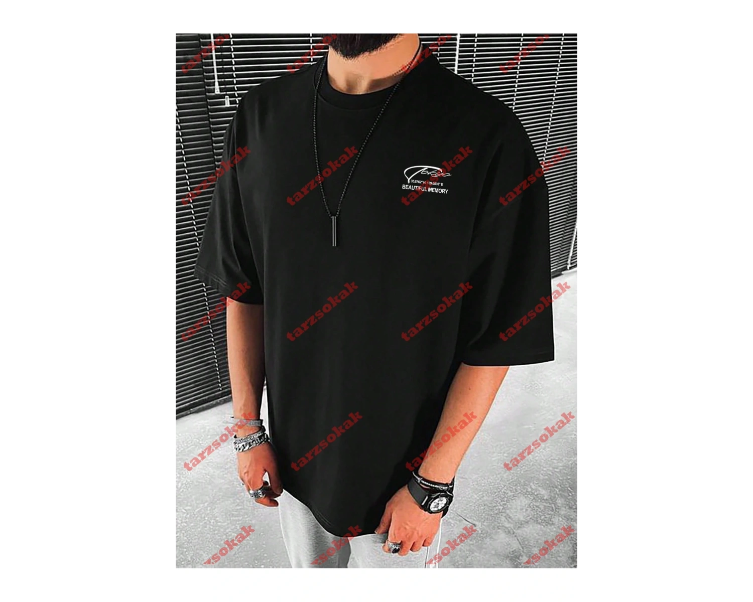 Model 3185 Erkek Yazlık Yuvarlak Yaka Kısa Kollu Günlük Tişört, Yaz