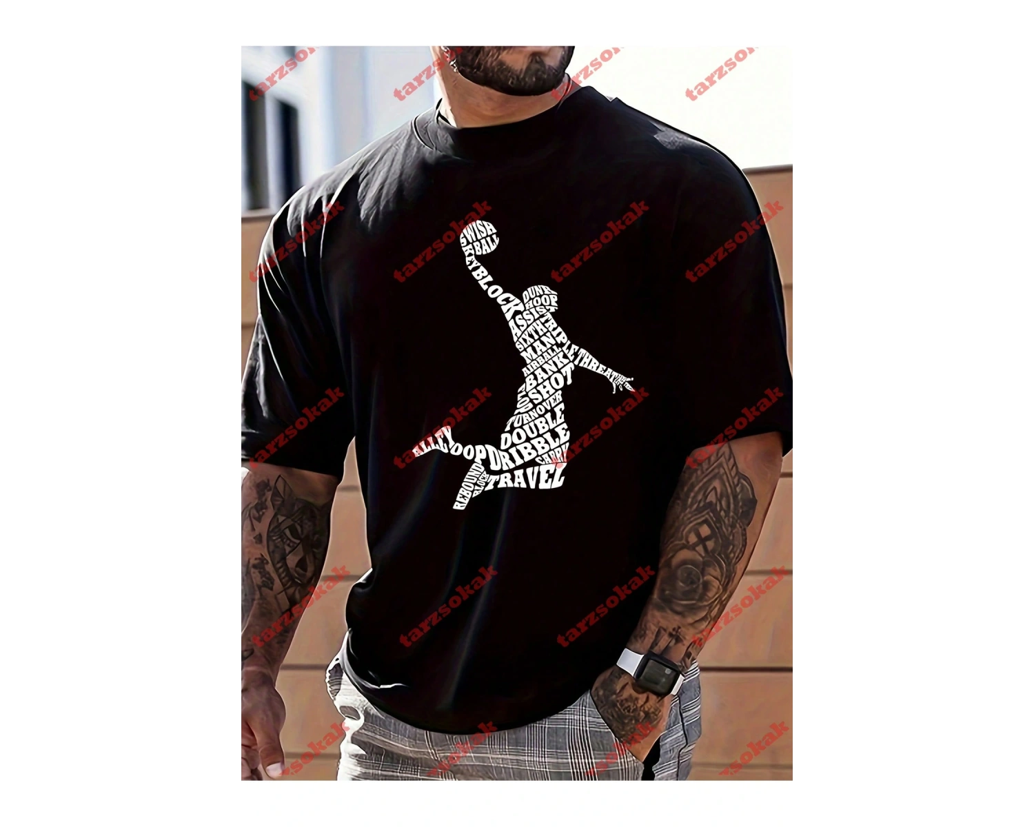 Model 3191 Erkek Yazlık Yuvarlak Yaka Kısa Kollu Günlük Tişört, Yaz