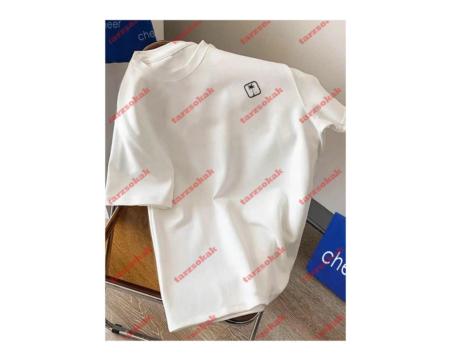 Model 3196 Erkek Yazlık Yuvarlak Yaka Kısa Kollu Günlük Tişört, Yaz