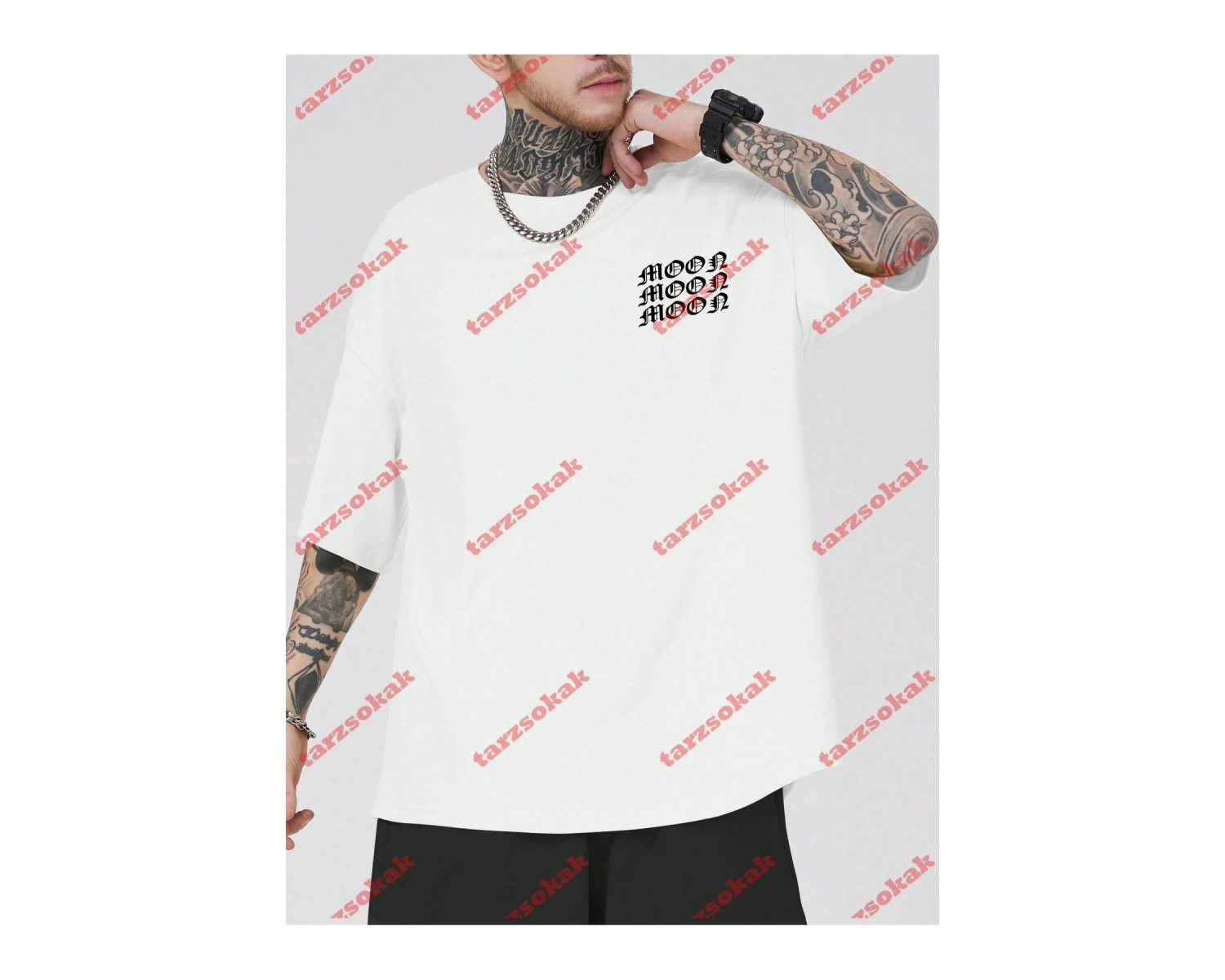 Model 3211 Erkek Yazlık Yuvarlak Yaka Kısa Kollu Günlük Tişört, Yaz