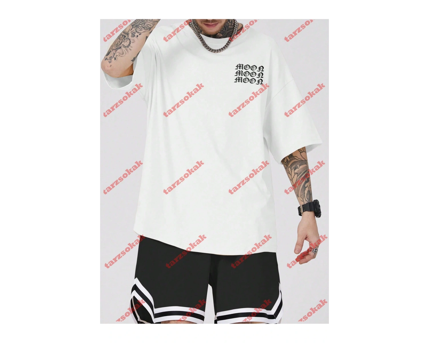 Model 3211 Erkek Yazlık Yuvarlak Yaka Kısa Kollu Günlük Tişört, Yaz