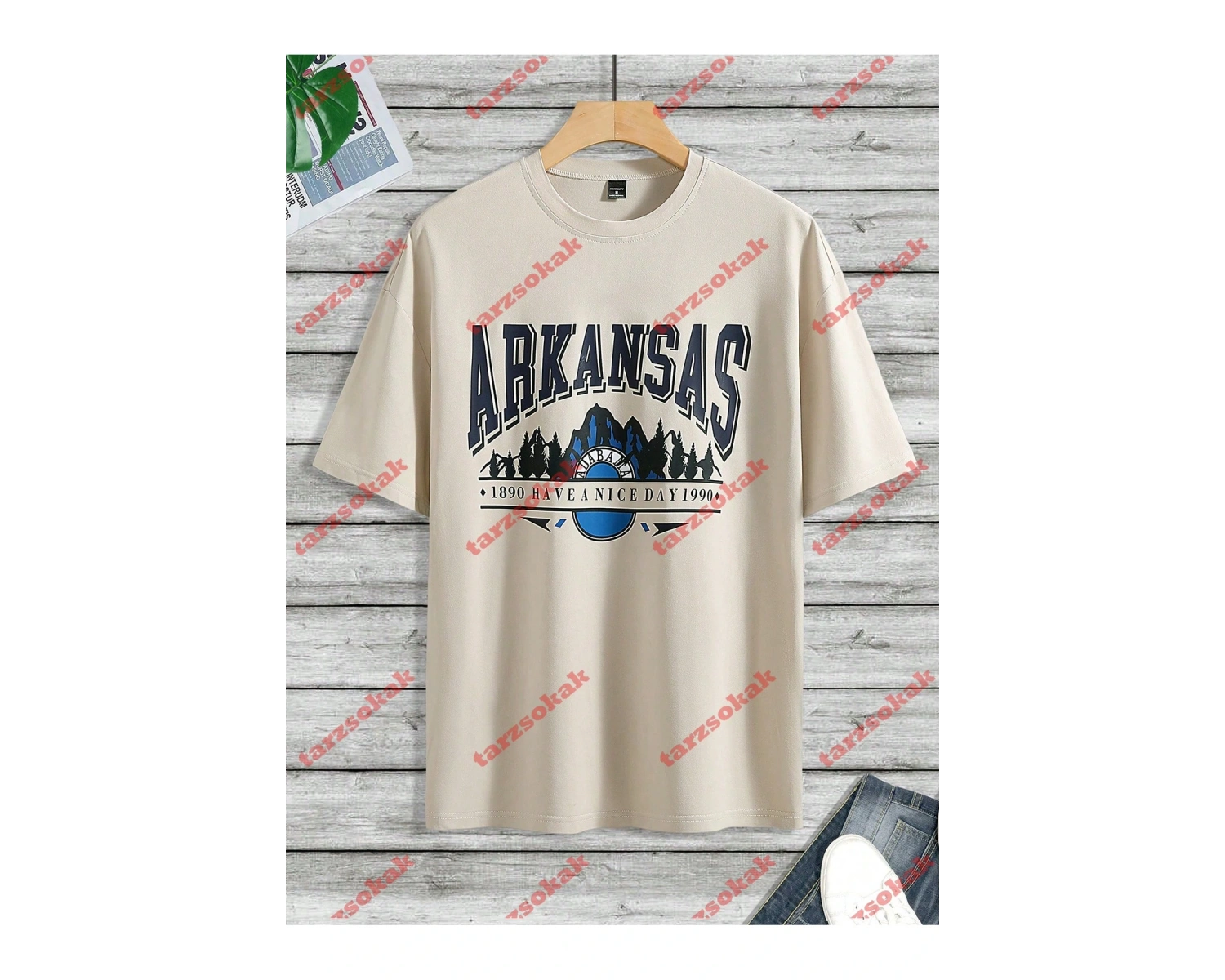 Model 3227 Erkek Yazlık Yuvarlak Yaka Kısa Kollu Günlük Tişört, Yaz