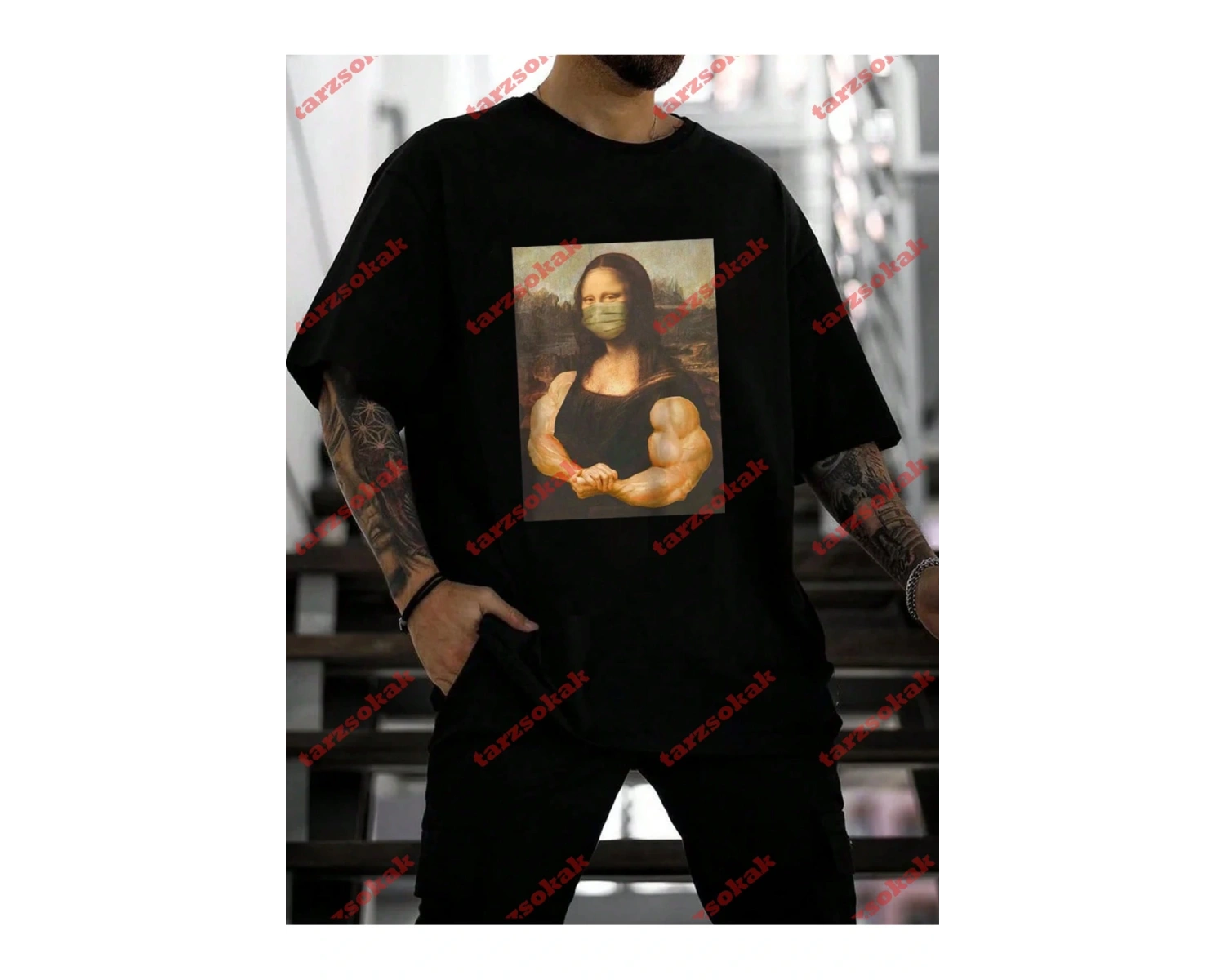 Model 3239 Erkek Yazlık Yuvarlak Yaka Kısa Kollu Günlük Tişört, Yaz