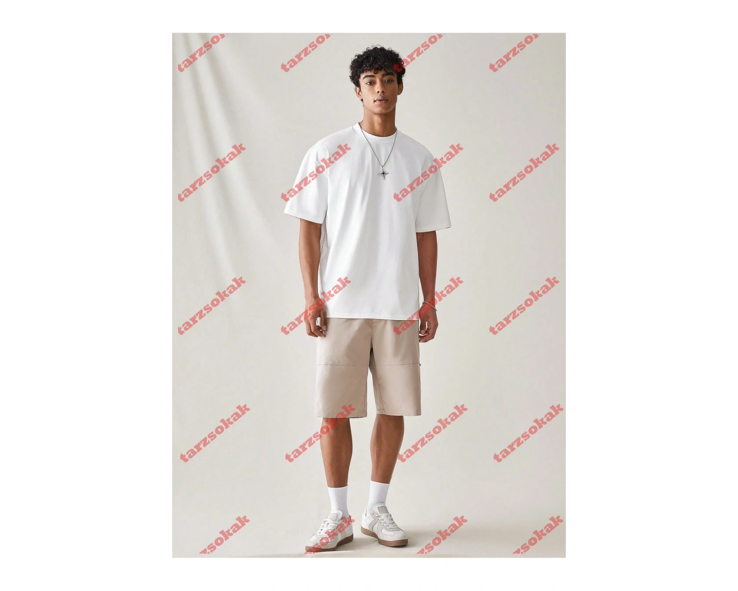 Model 3251 Erkek Yazlık Yuvarlak Yaka Kısa Kollu Günlük Tişört, Yaz