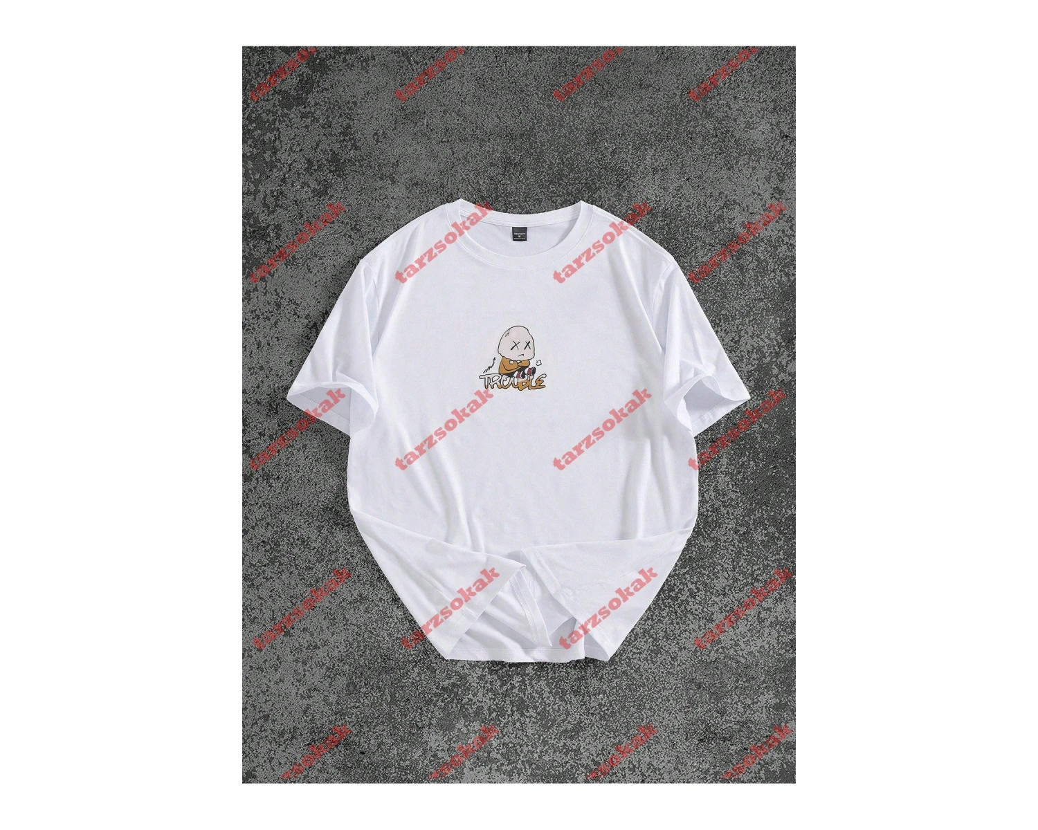 Model 3253 Erkek Yazlık Yuvarlak Yaka Kısa Kollu Günlük Tişört, Yaz