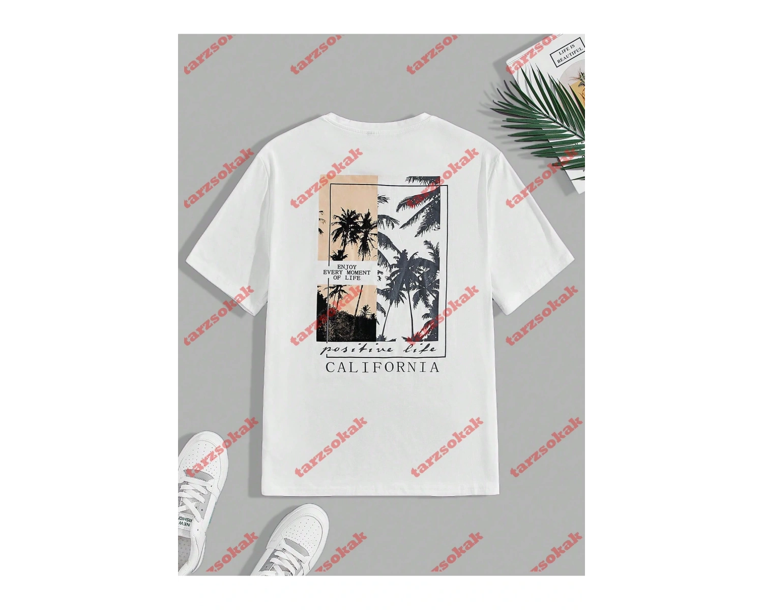 Model 3267 Erkek Yazlık Yuvarlak Yaka Kısa Kollu Günlük Tişört, Yaz