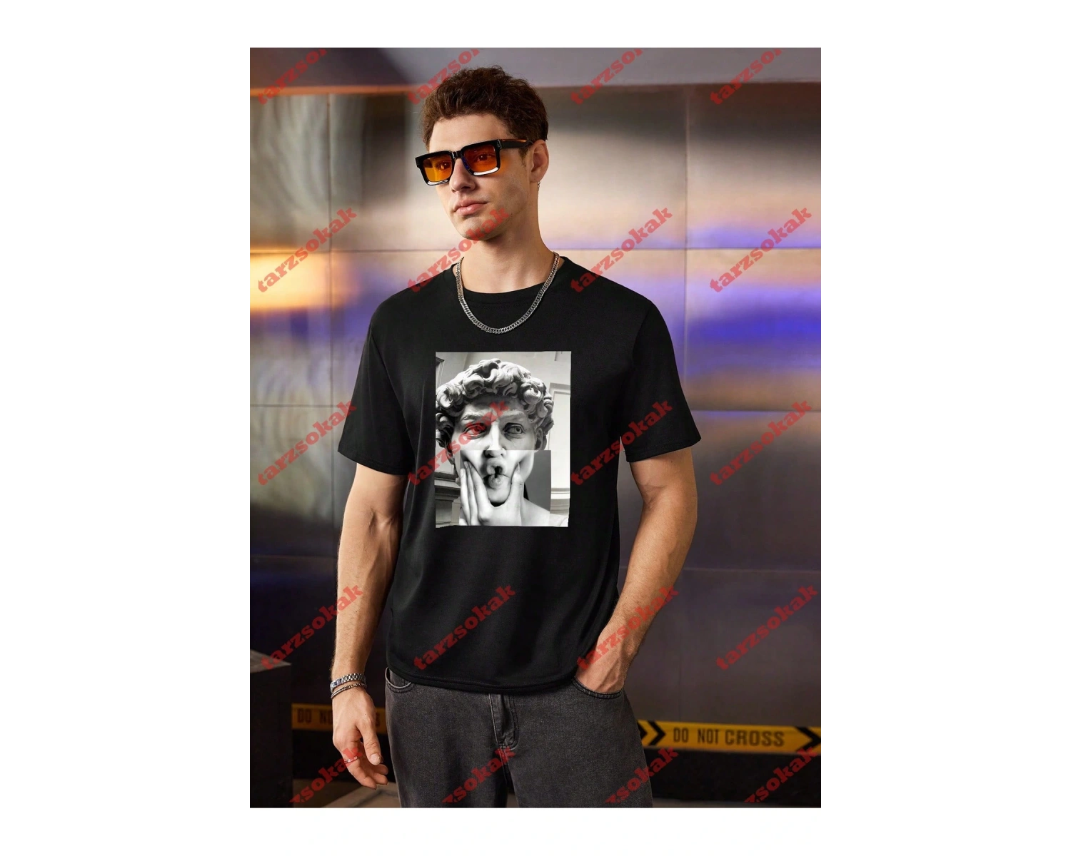 Model 3278 Erkek Yazlık Yuvarlak Yaka Kısa Kollu Günlük Tişört, Yaz