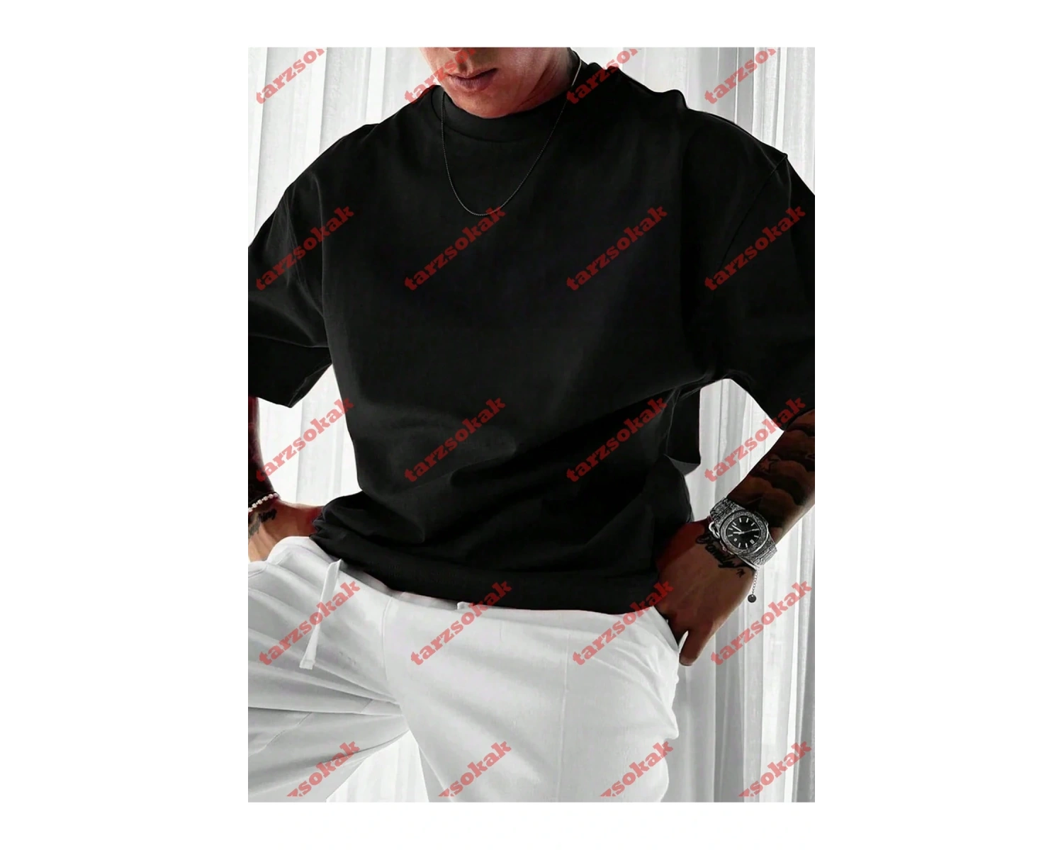 Model 3280 Erkek Yazlık Yuvarlak Yaka Kısa Kollu Günlük Tişört, Yaz