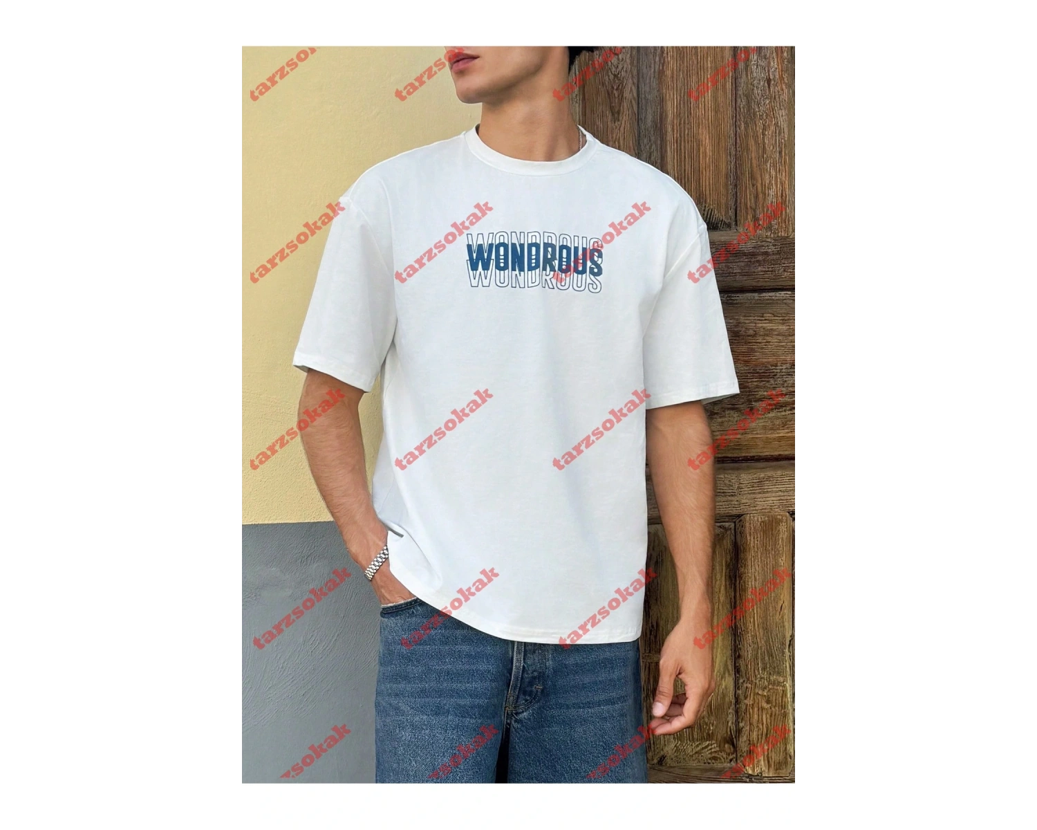 Model 3285 Erkek Yazlık Yuvarlak Yaka Kısa Kollu Günlük Tişört, Yaz