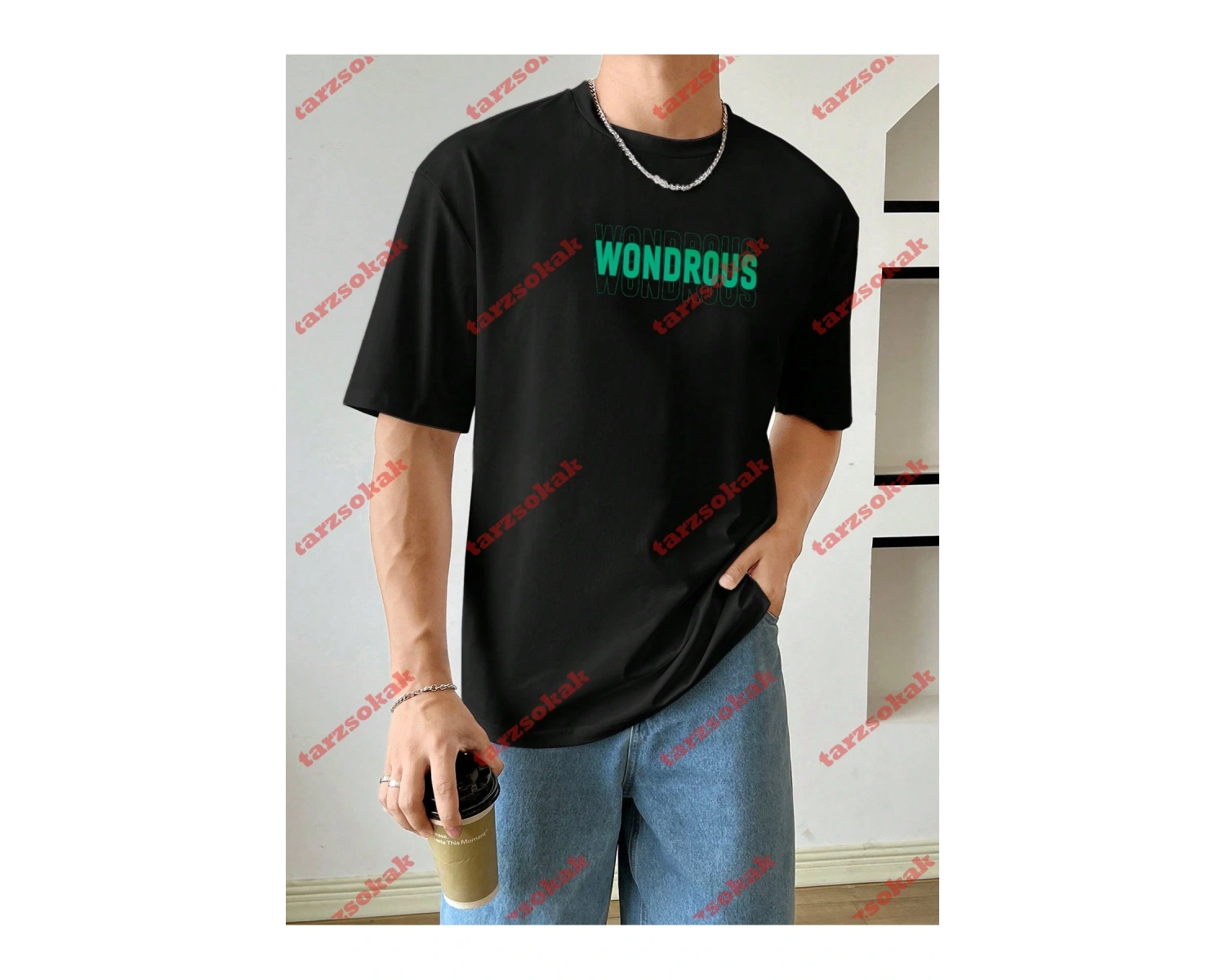 Model 3285 Erkek Yazlık Yuvarlak Yaka Kısa Kollu Günlük Tişört, Yaz