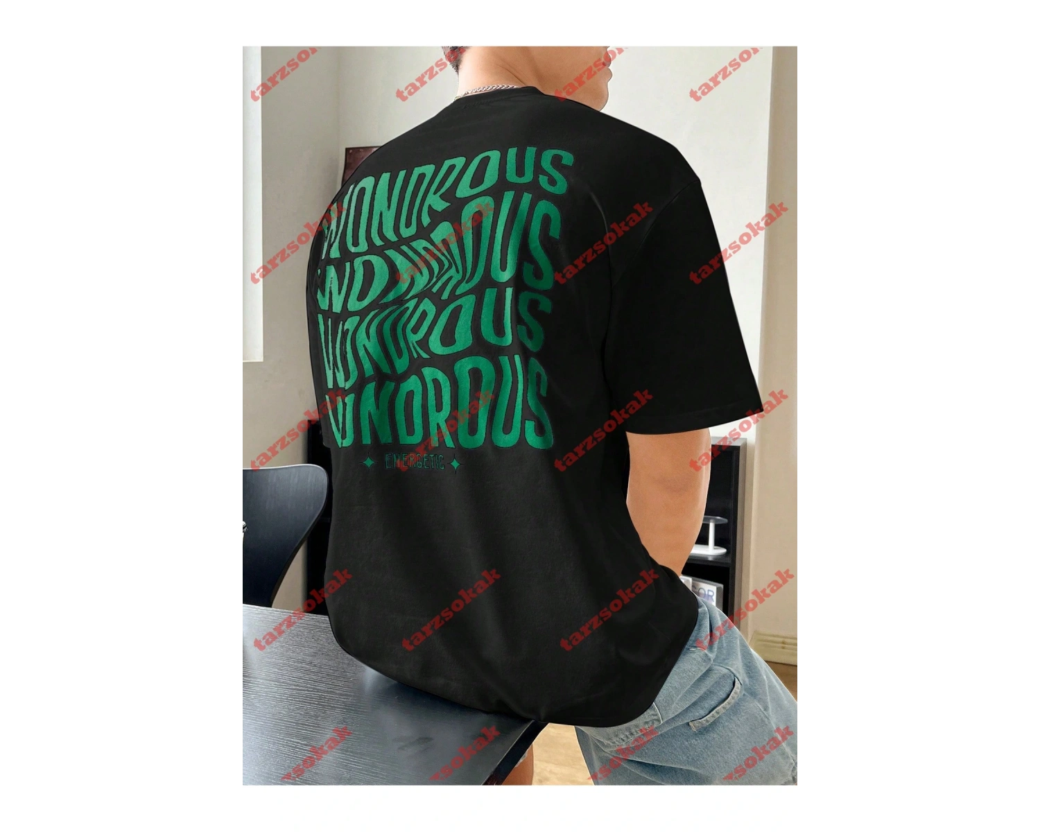 Model 3285 Erkek Yazlık Yuvarlak Yaka Kısa Kollu Günlük Tişört, Yaz