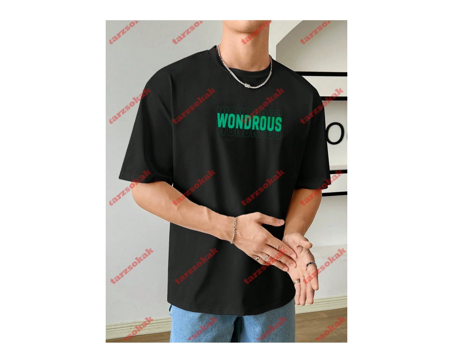 Model 3285 Erkek Yazlık Yuvarlak Yaka Kısa Kollu Günlük Tişört, Yaz