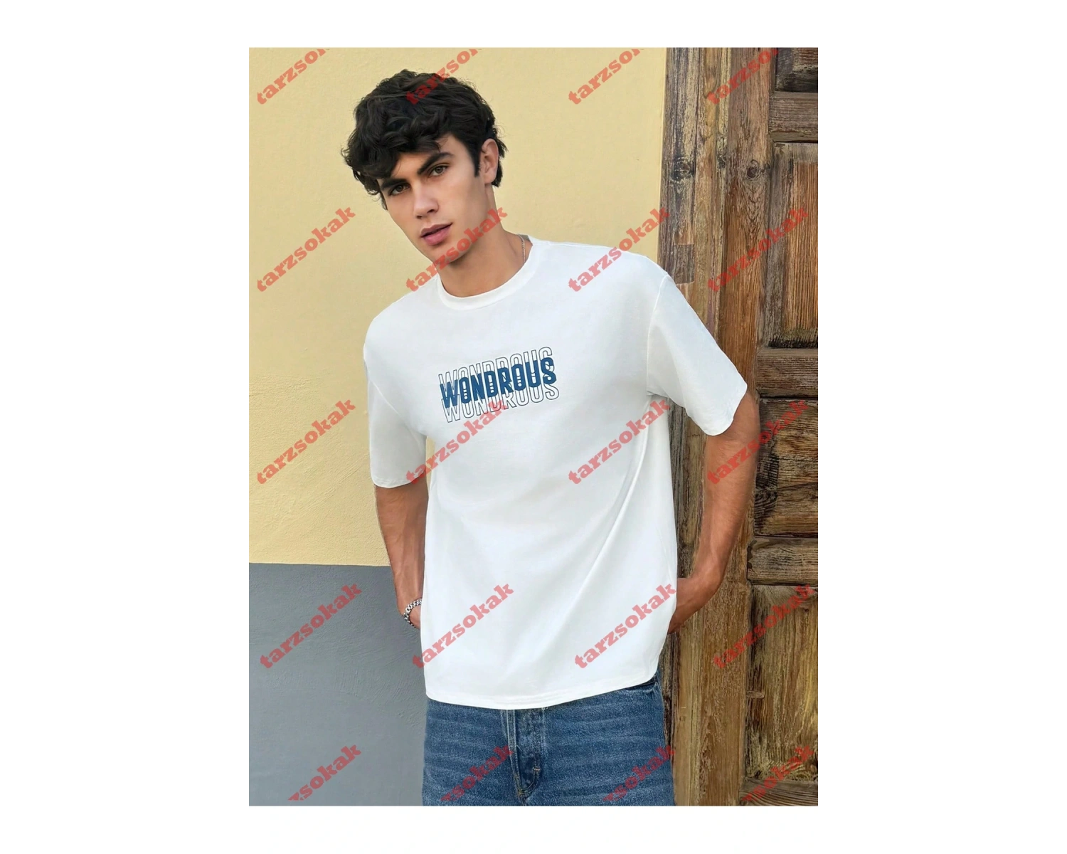 Model 3285 Erkek Yazlık Yuvarlak Yaka Kısa Kollu Günlük Tişört, Yaz