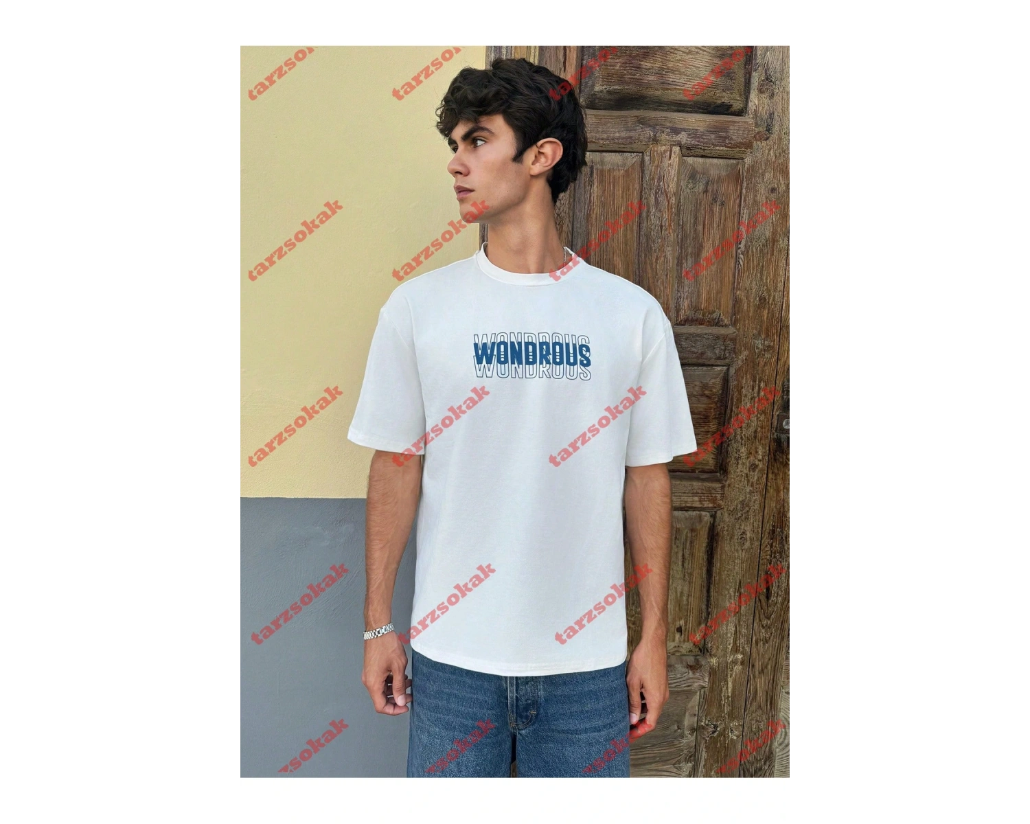 Model 3285 Erkek Yazlık Yuvarlak Yaka Kısa Kollu Günlük Tişört, Yaz