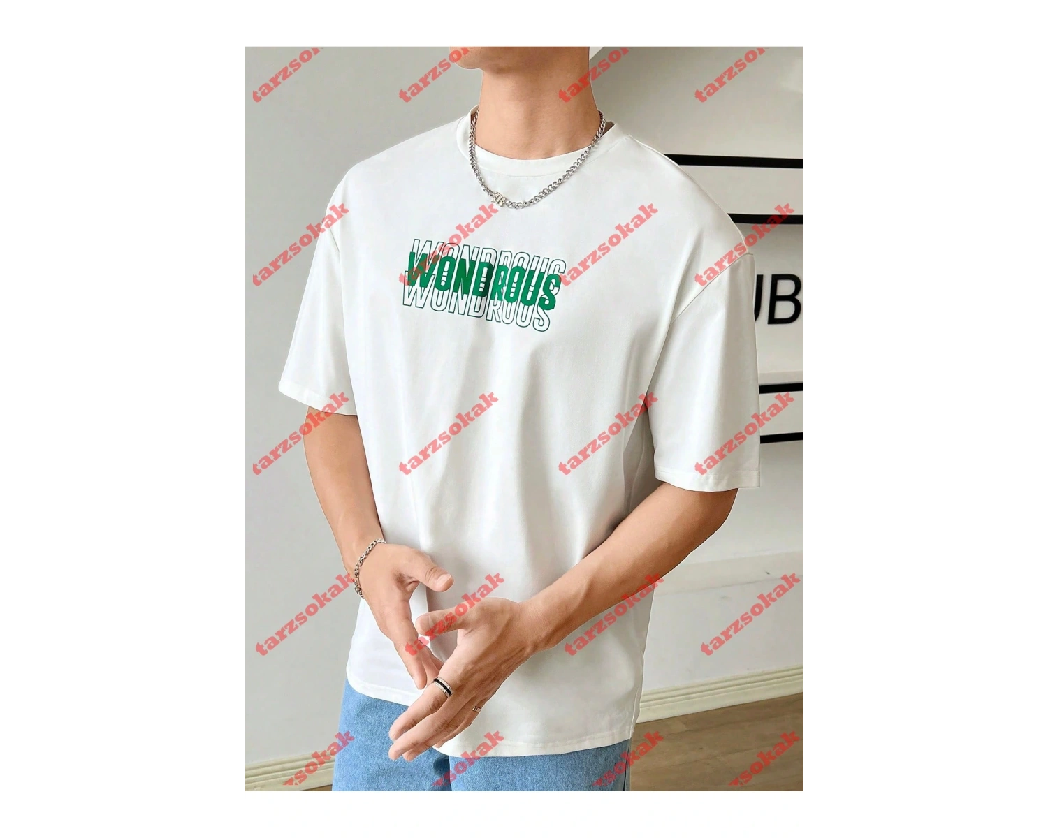 Model 3285 Erkek Yazlık Yuvarlak Yaka Kısa Kollu Günlük Tişört, Yaz