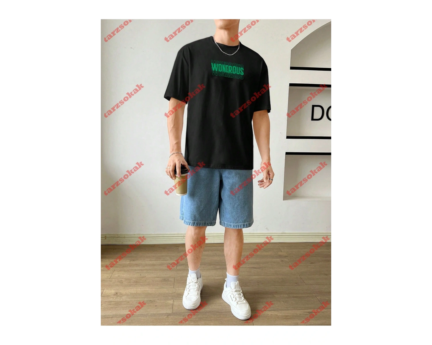 Model 3285 Erkek Yazlık Yuvarlak Yaka Kısa Kollu Günlük Tişört, Yaz