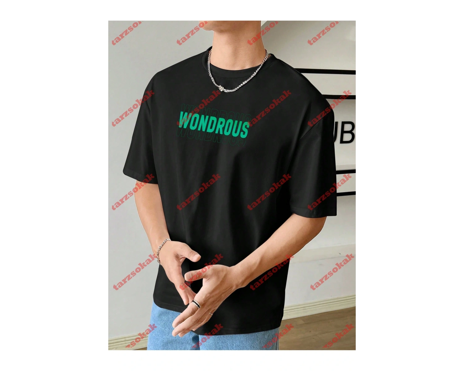 Model 3285 Erkek Yazlık Yuvarlak Yaka Kısa Kollu Günlük Tişört, Yaz