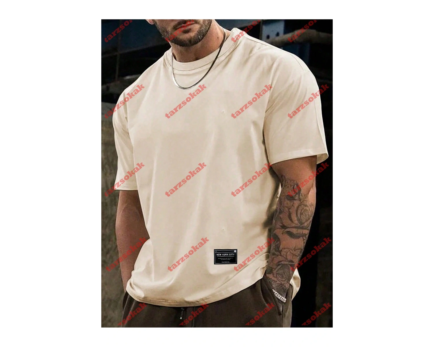 Model 3286 Erkek Yazlık Yuvarlak Yaka Kısa Kollu Günlük Tişört, Yaz