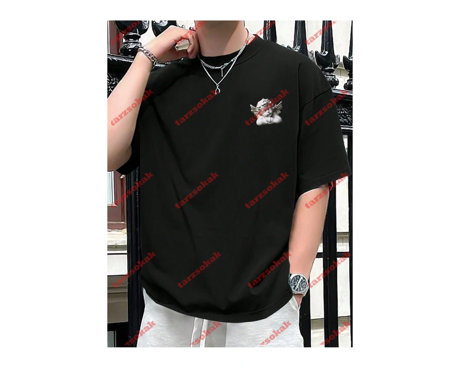 Model 3289 Erkek Yazlık Yuvarlak Yaka Kısa Kollu Günlük Tişört, Yaz