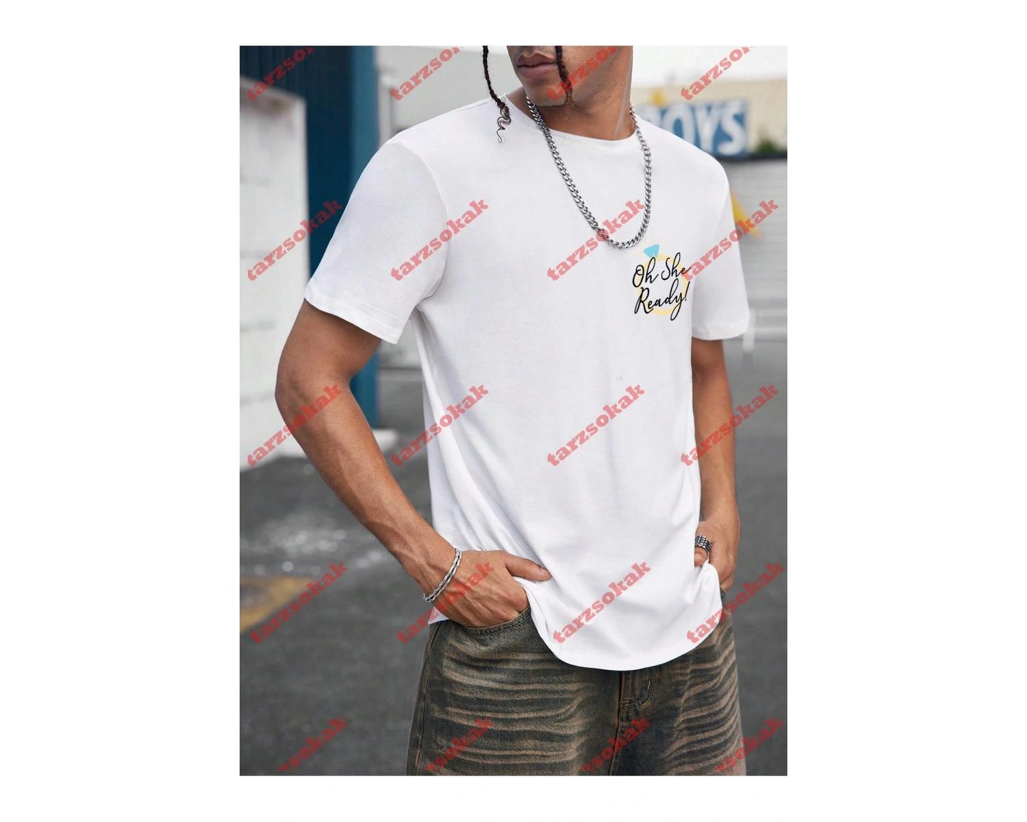 Model 3291 Erkek Yazlık Yuvarlak Yaka Kısa Kollu Günlük Tişört, Yaz