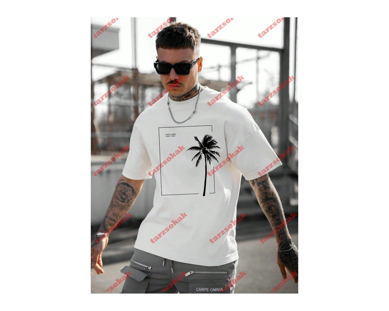 Model 3293 Erkek Yazlık Yuvarlak Yaka Kısa Kollu Günlük Tişört, Yaz